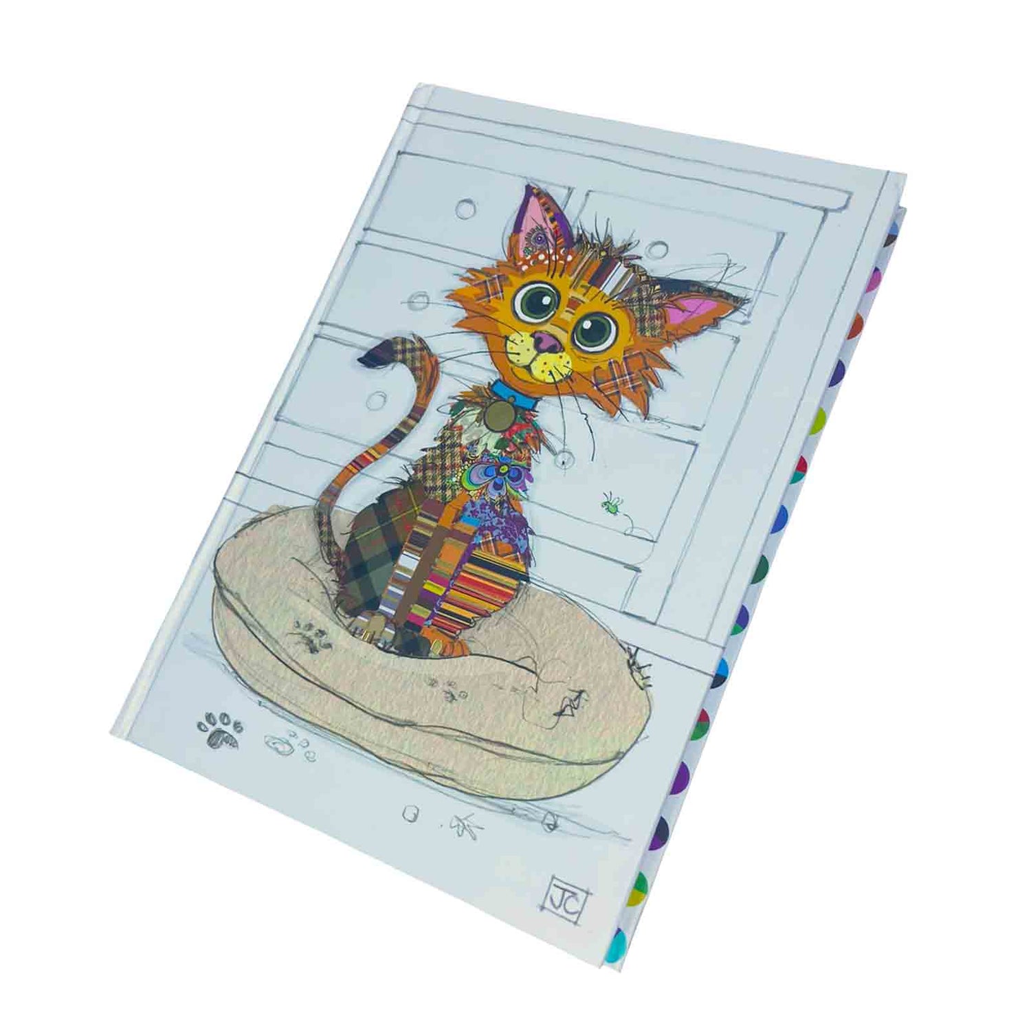 Kimba Kitten Bug Art Kooks A5 Hardcover Notebook