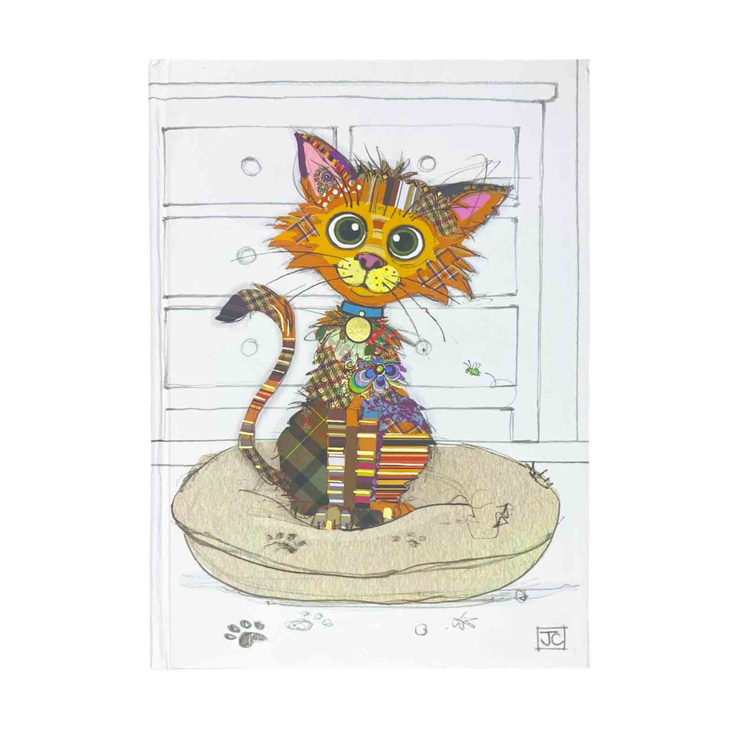 Kimba Kitten Bug Art Kooks A5 Hardcover Notebook