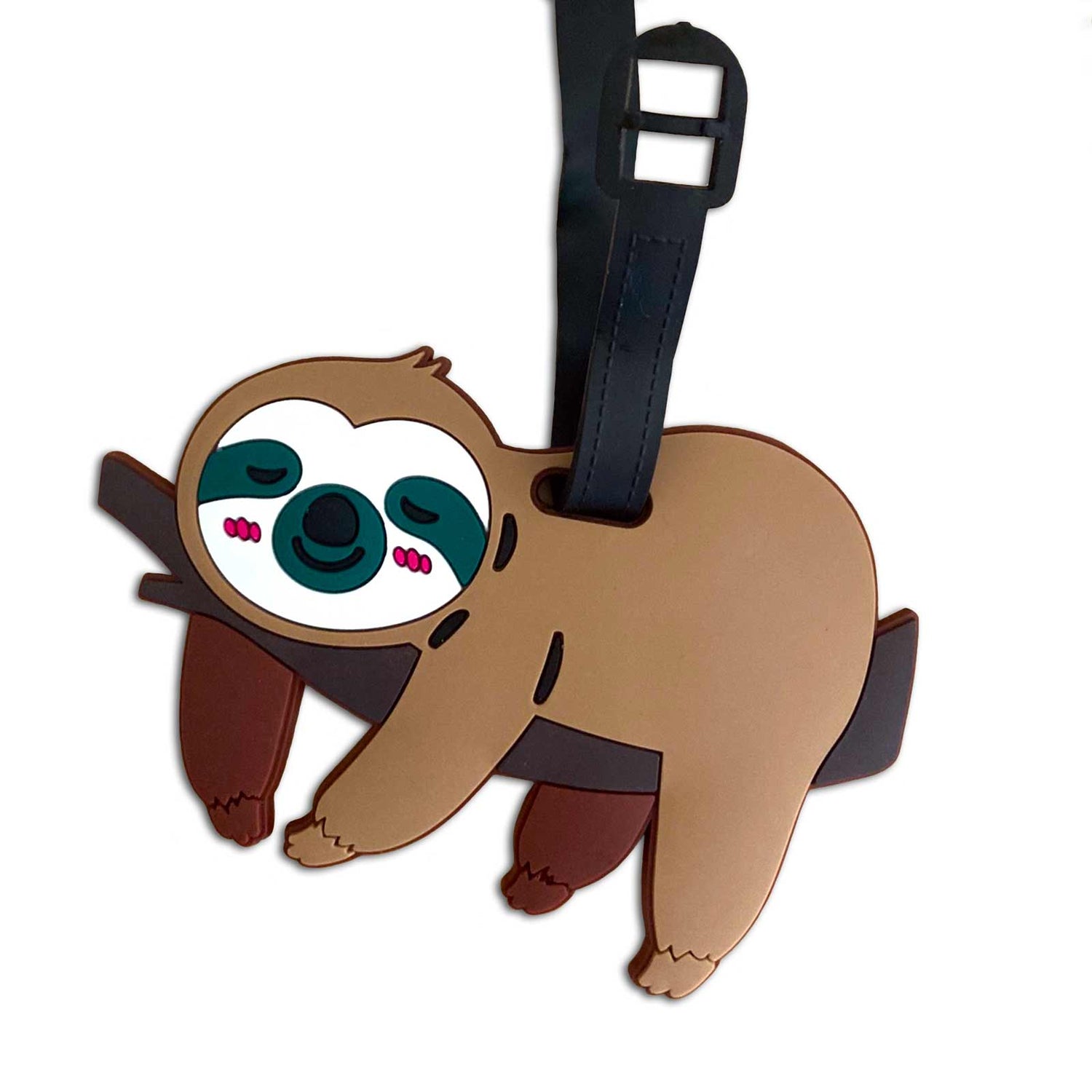 Lazy Sloth Rubber Luggage Bag Tag