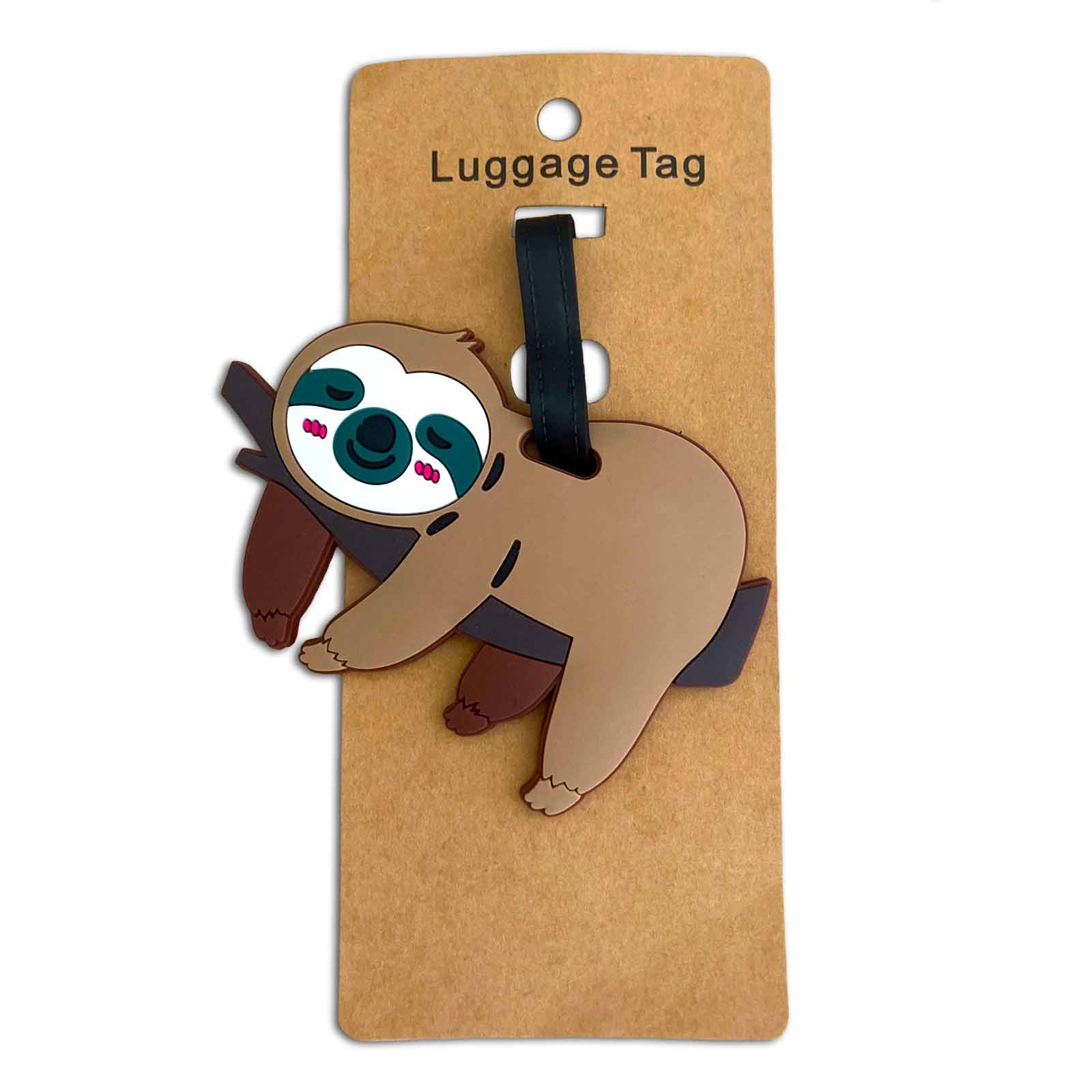 Lazy Sloth Rubber Luggage Bag Tag