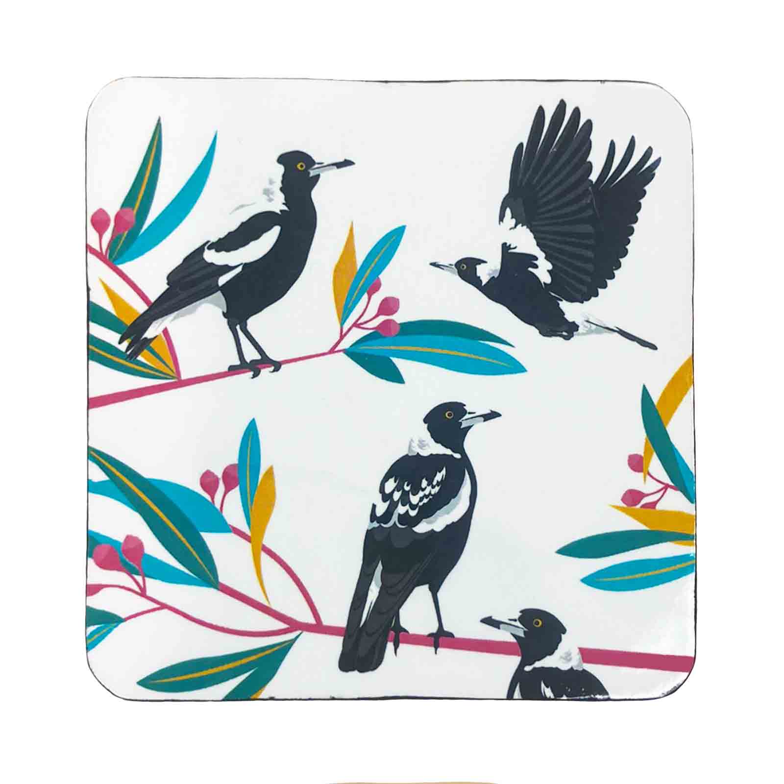 Magpies Resin Coasters - Set of 4