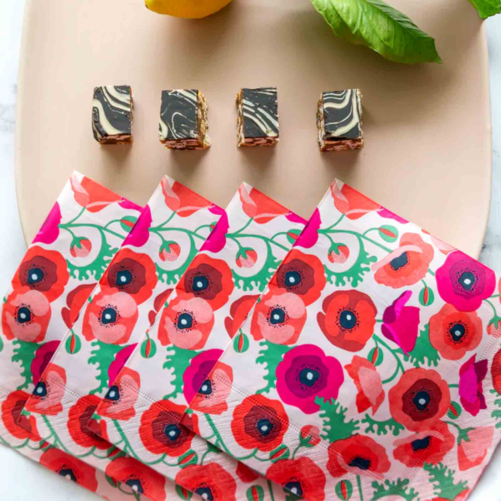 Paper Napkins Poppies 3 Ply Serviettes Pack of 20