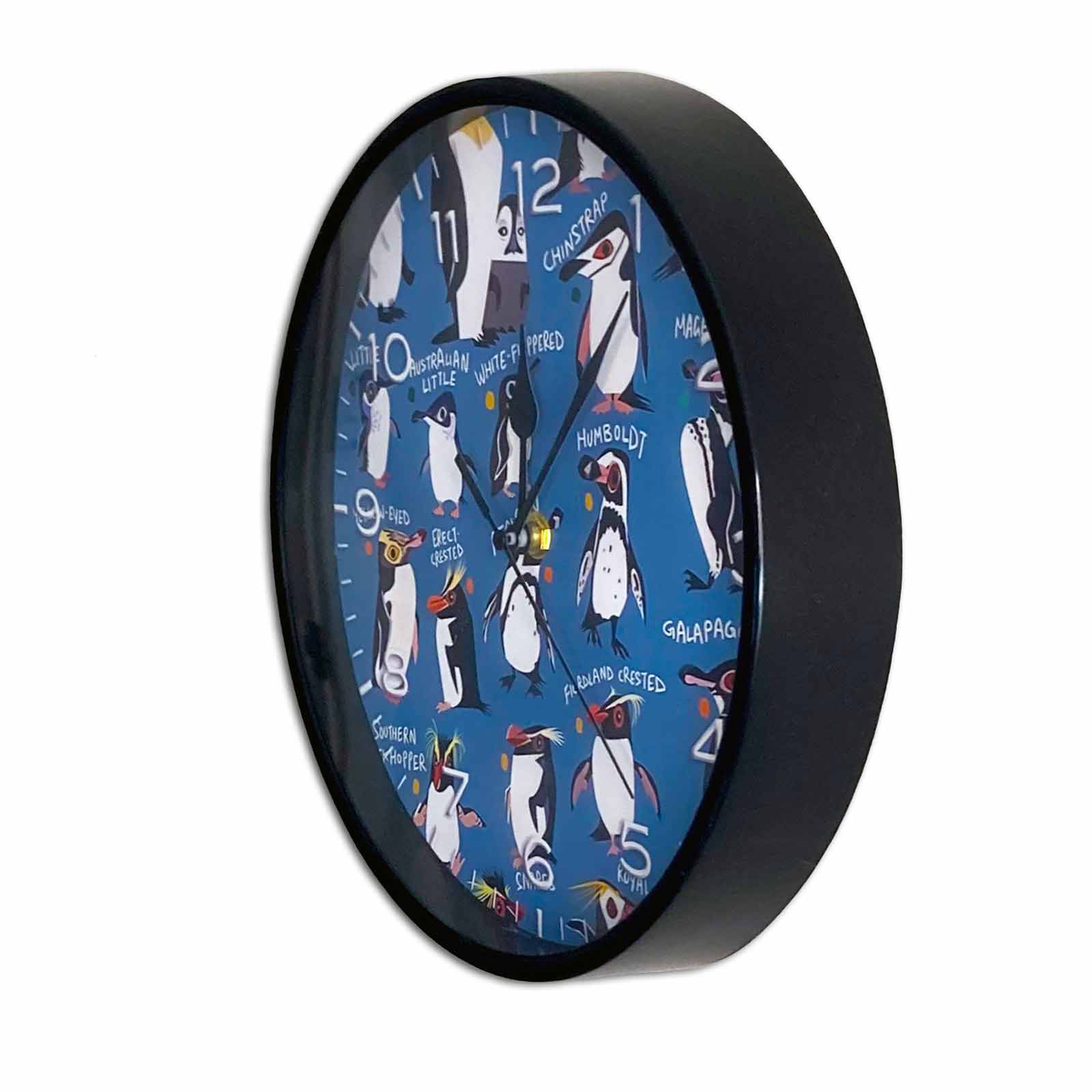 Penguins of the World 25cm Silent Platstic Wall Clock