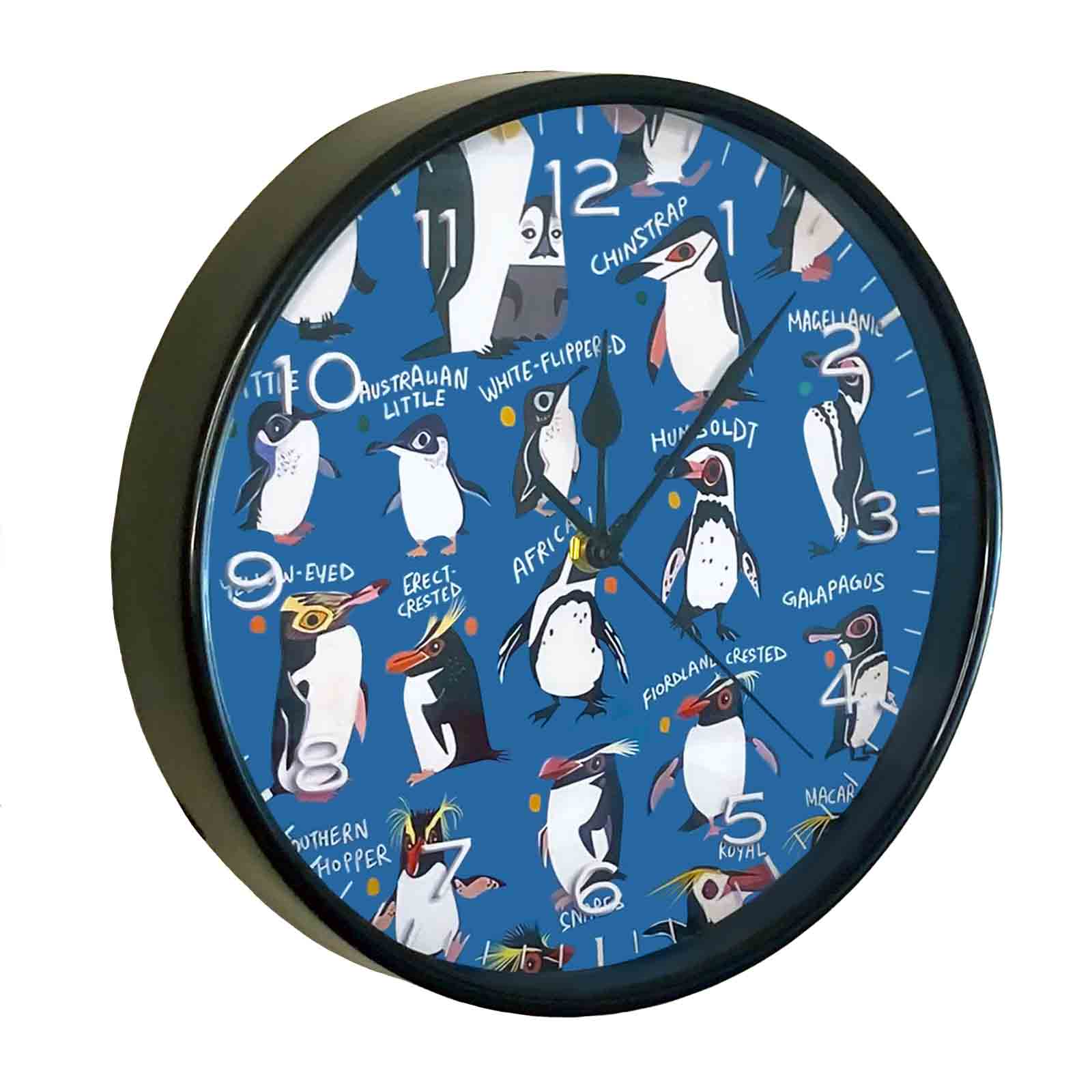 Penguins of the World 25cm Silent Platstic Wall Clock