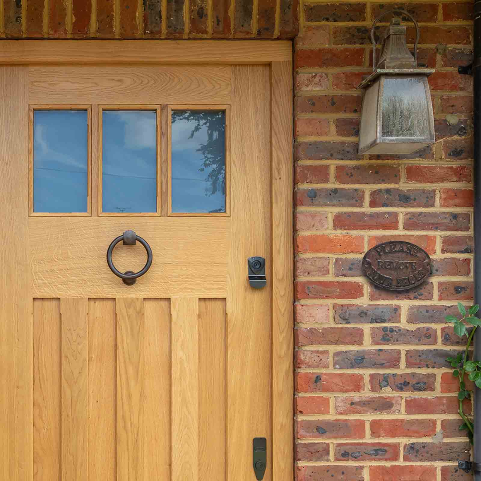Please Remove Your Shoes Cast Iron Rustic Sign