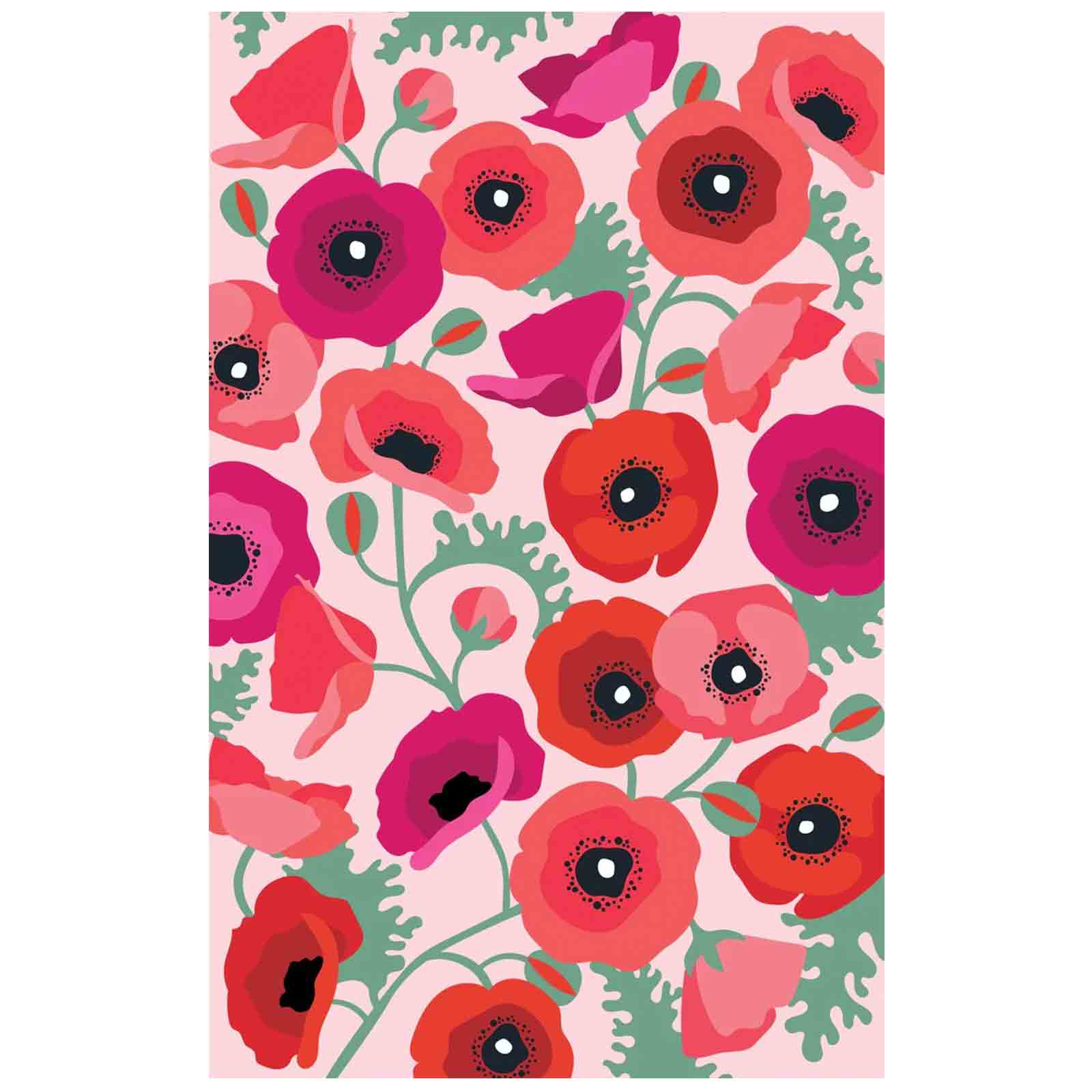 Poppies 100% Cotton Tea Towel