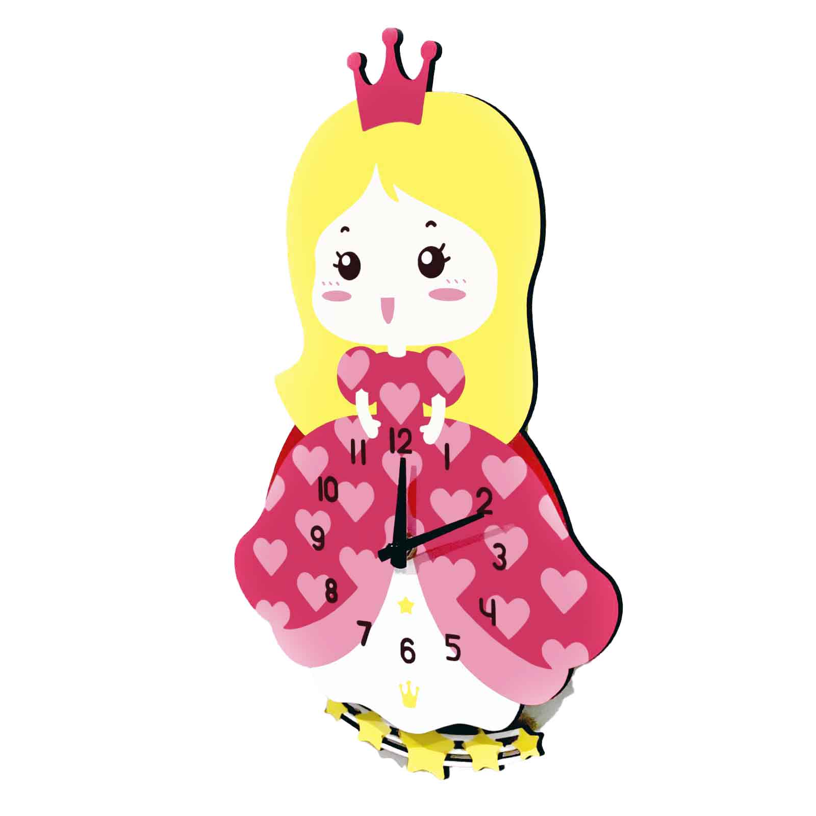 Princess Pendulum Wall Clock