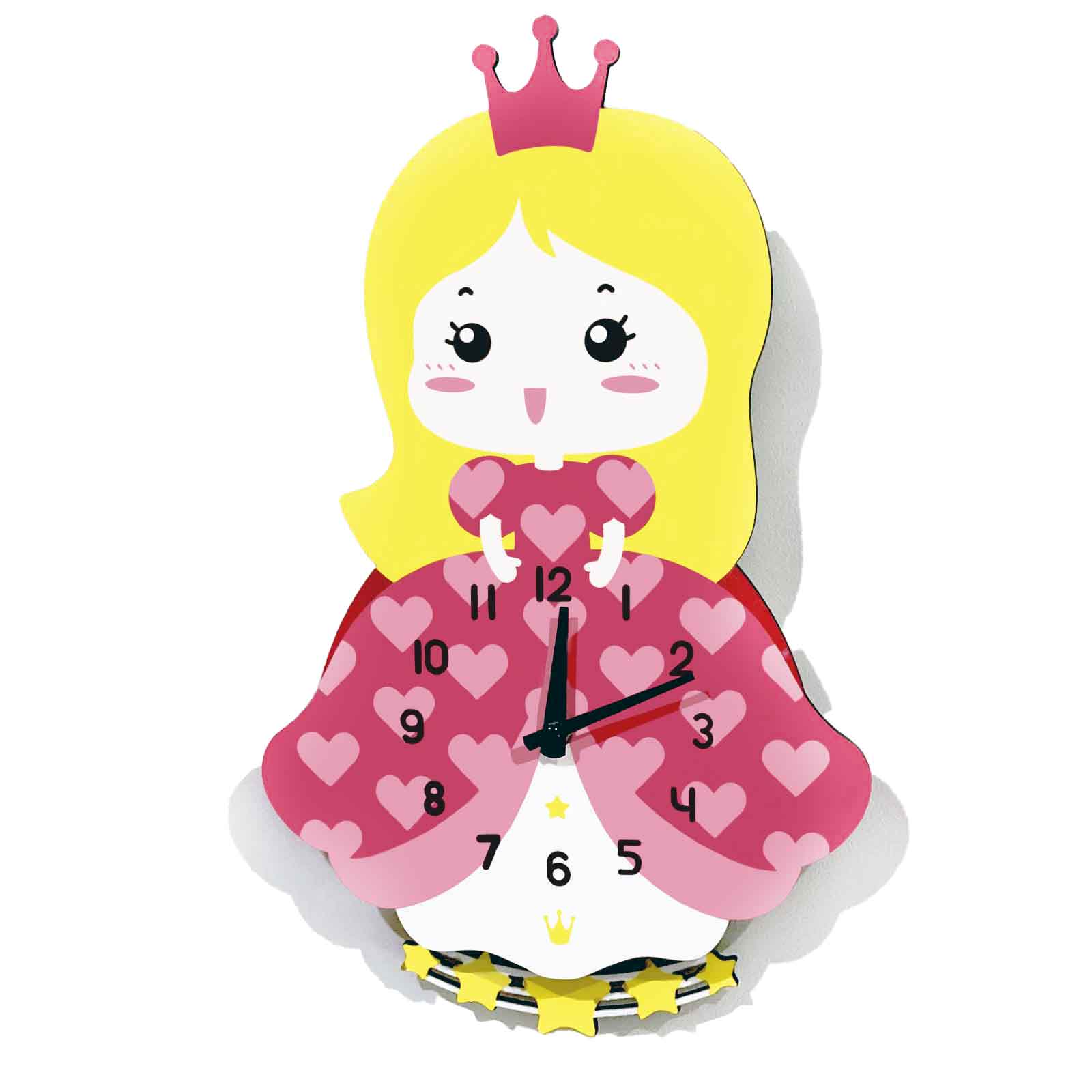 Princess Pendulum Wall Clock
