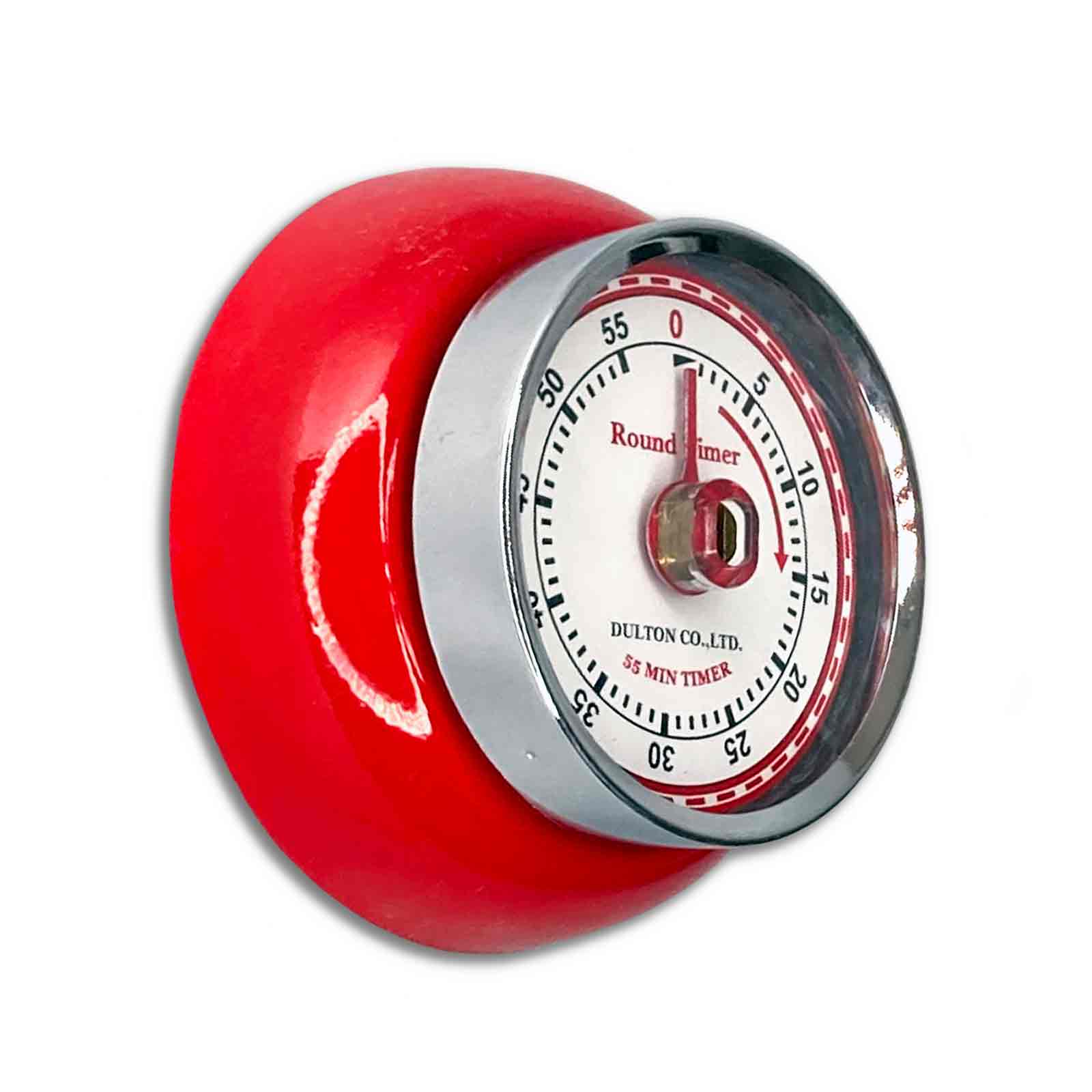 Red Dulton Magnetic Metal Mechanical Kitchen Timer