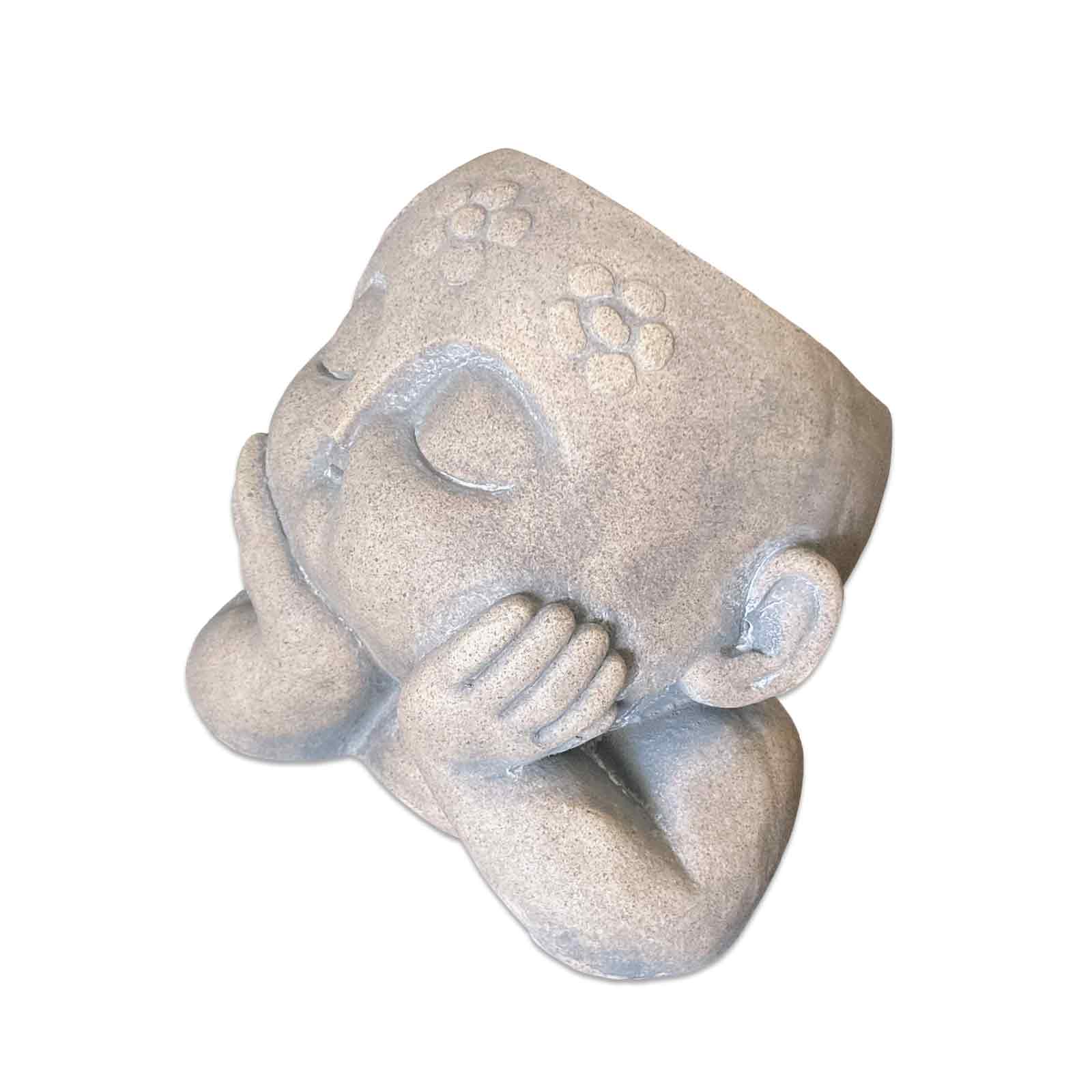 Monk Head Resin Planter - Indoor or Outdoor Pot Planter