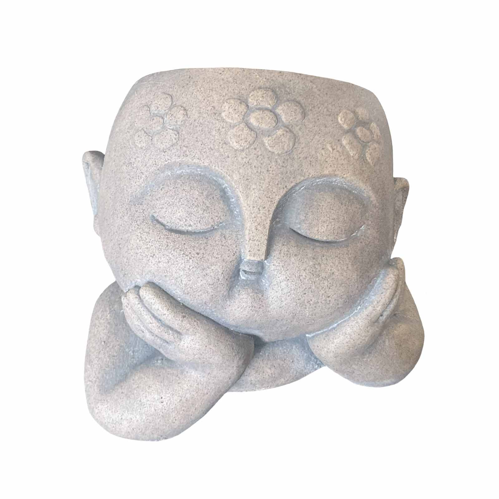 Monk Head Resin Planter - Indoor or Outdoor Pot Planter