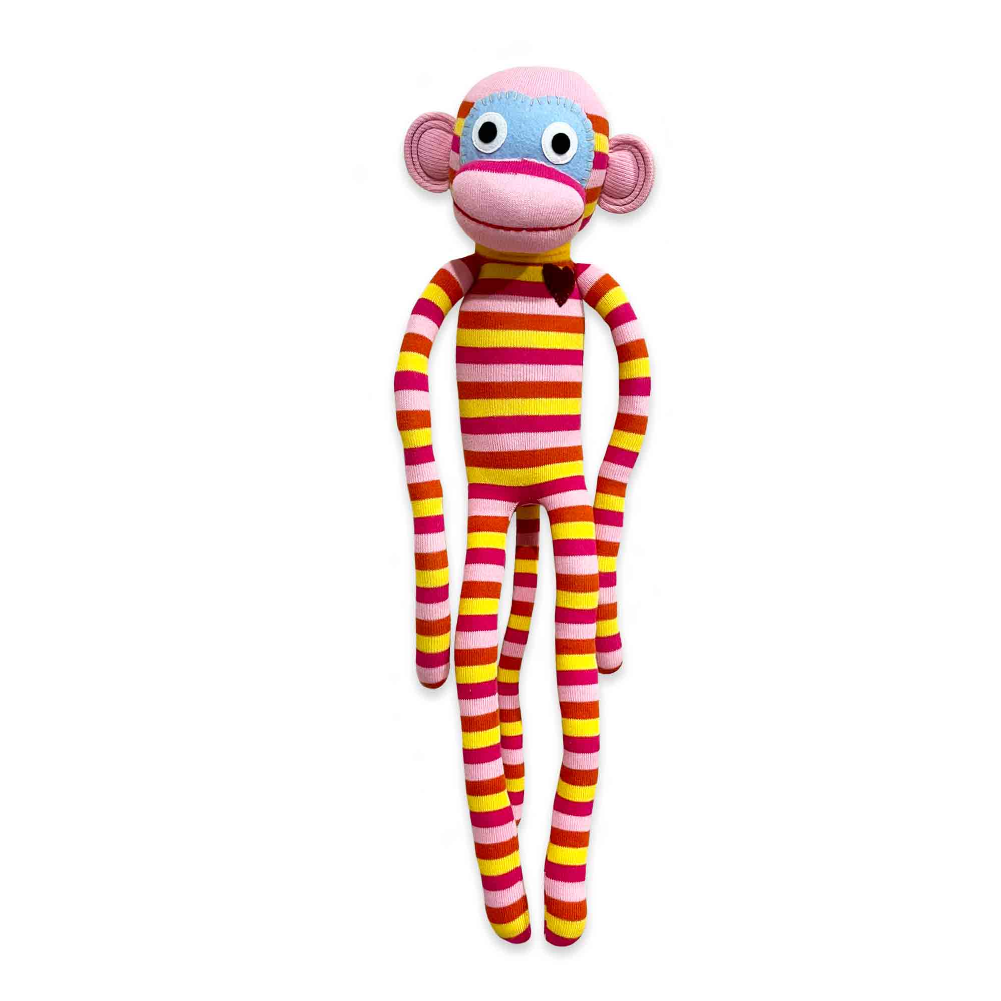 Oversized 70cm colourful sock monkey plush toy for kids – Rosie by HickUps
