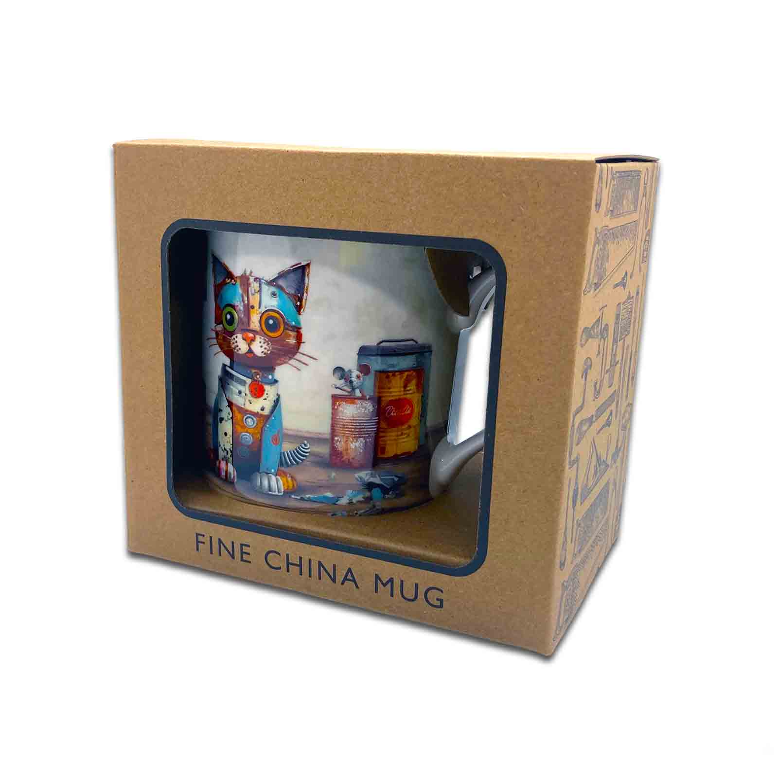 Scrap Cat - Bug Art Scraps Fine China Gift Boxed Coffee Mug