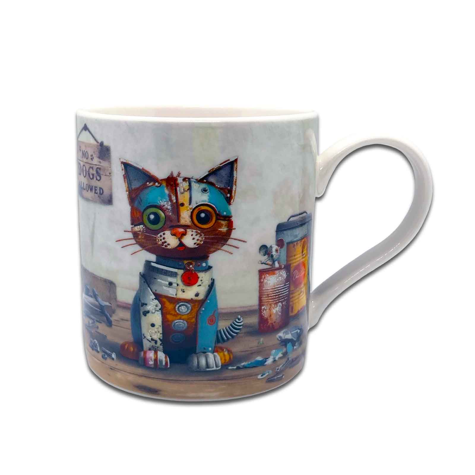 Scrap Cat - Bug Art Scraps Fine China Gift Boxed Coffee Mug