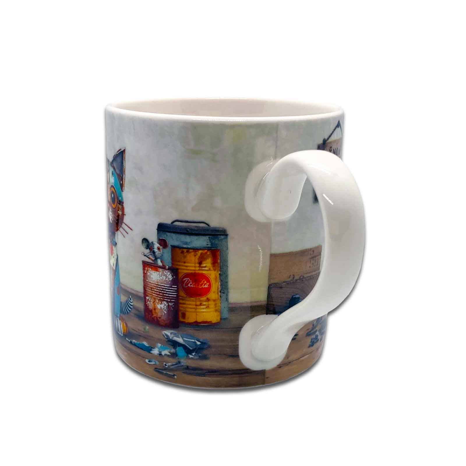 Scrap Cat - Bug Art Scraps Fine China Gift Boxed Coffee Mug