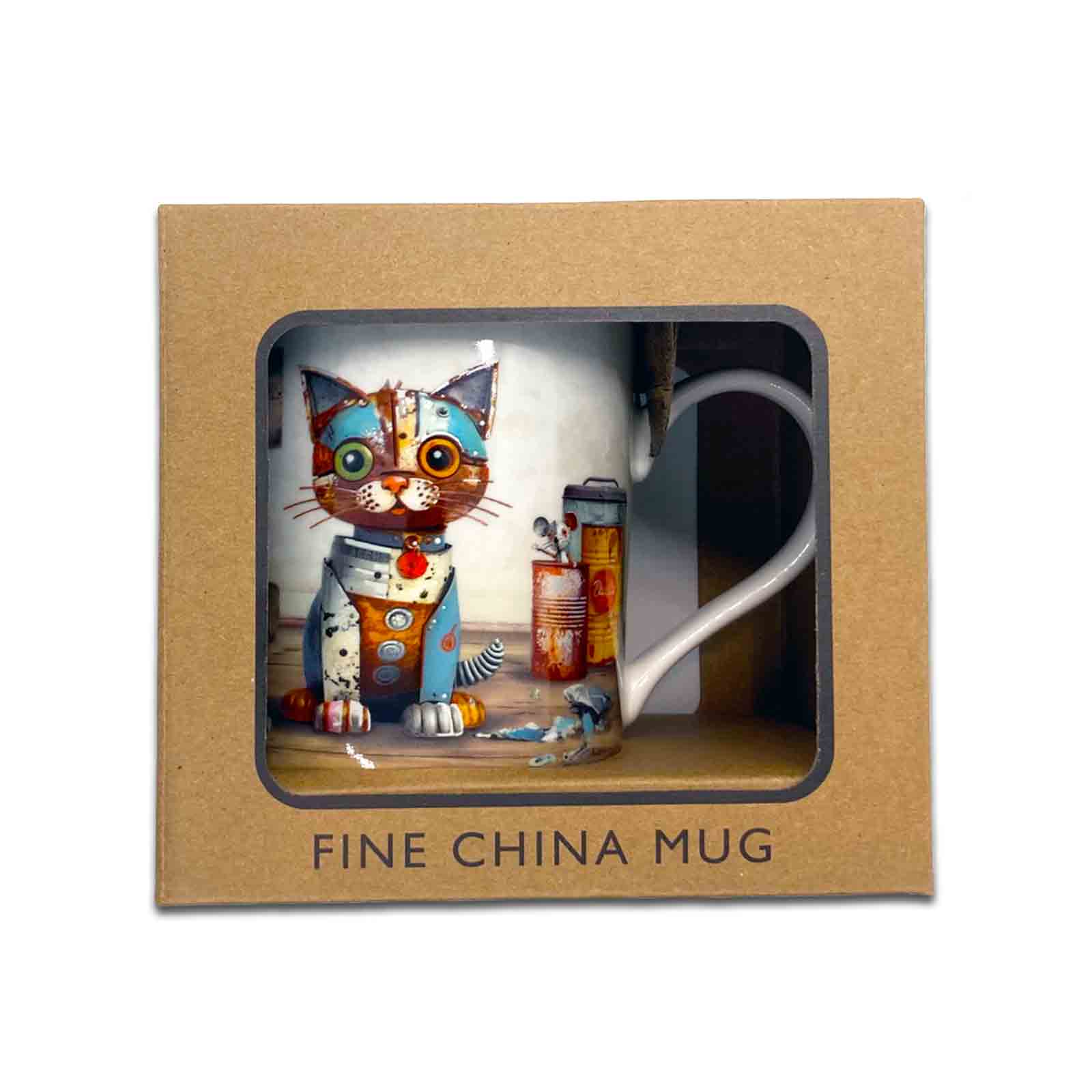 Scrap Cat - Bug Art Scraps Fine China Gift Boxed Coffee Mug