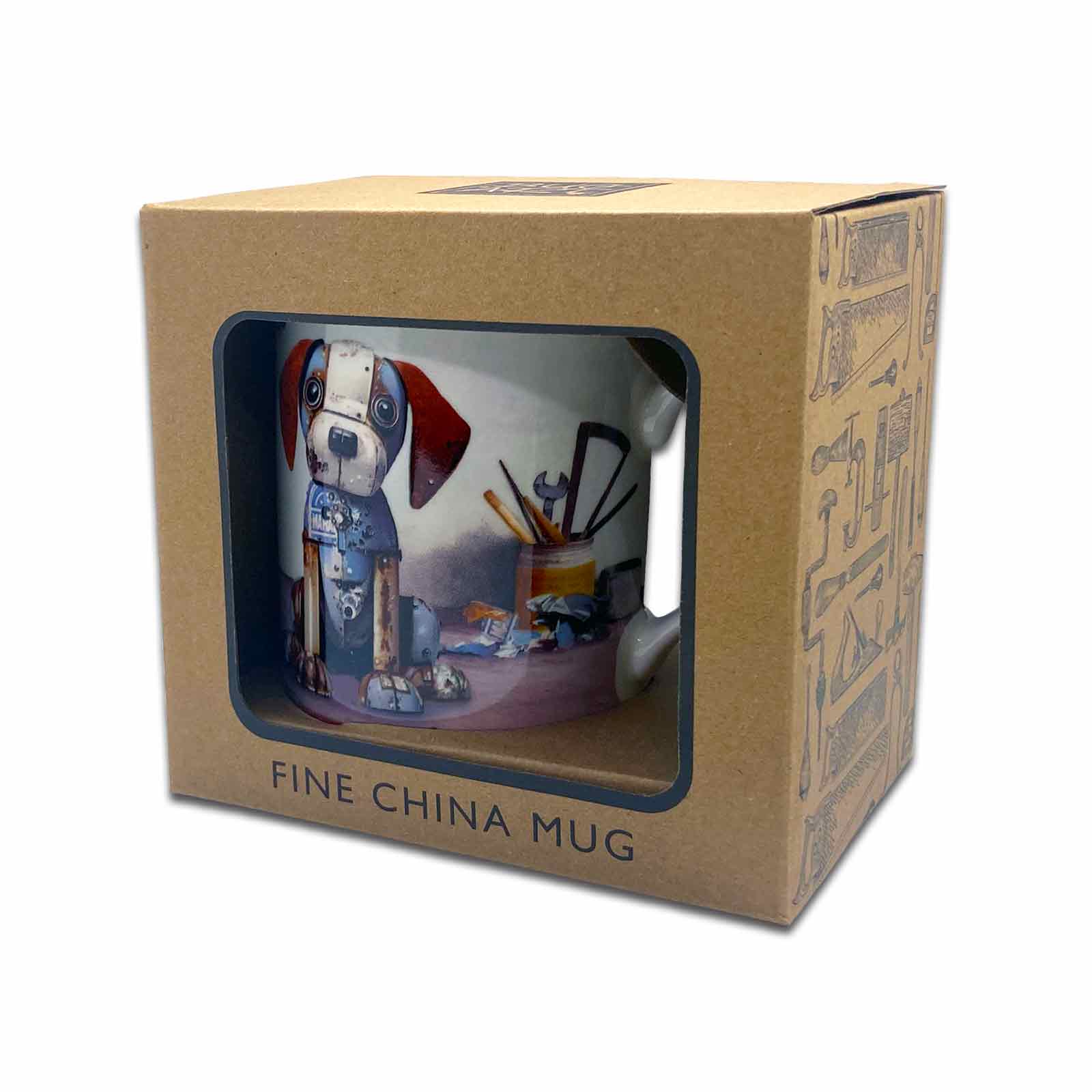 Scrap Dog - Bug Art Scraps Fine China Coffee Mug