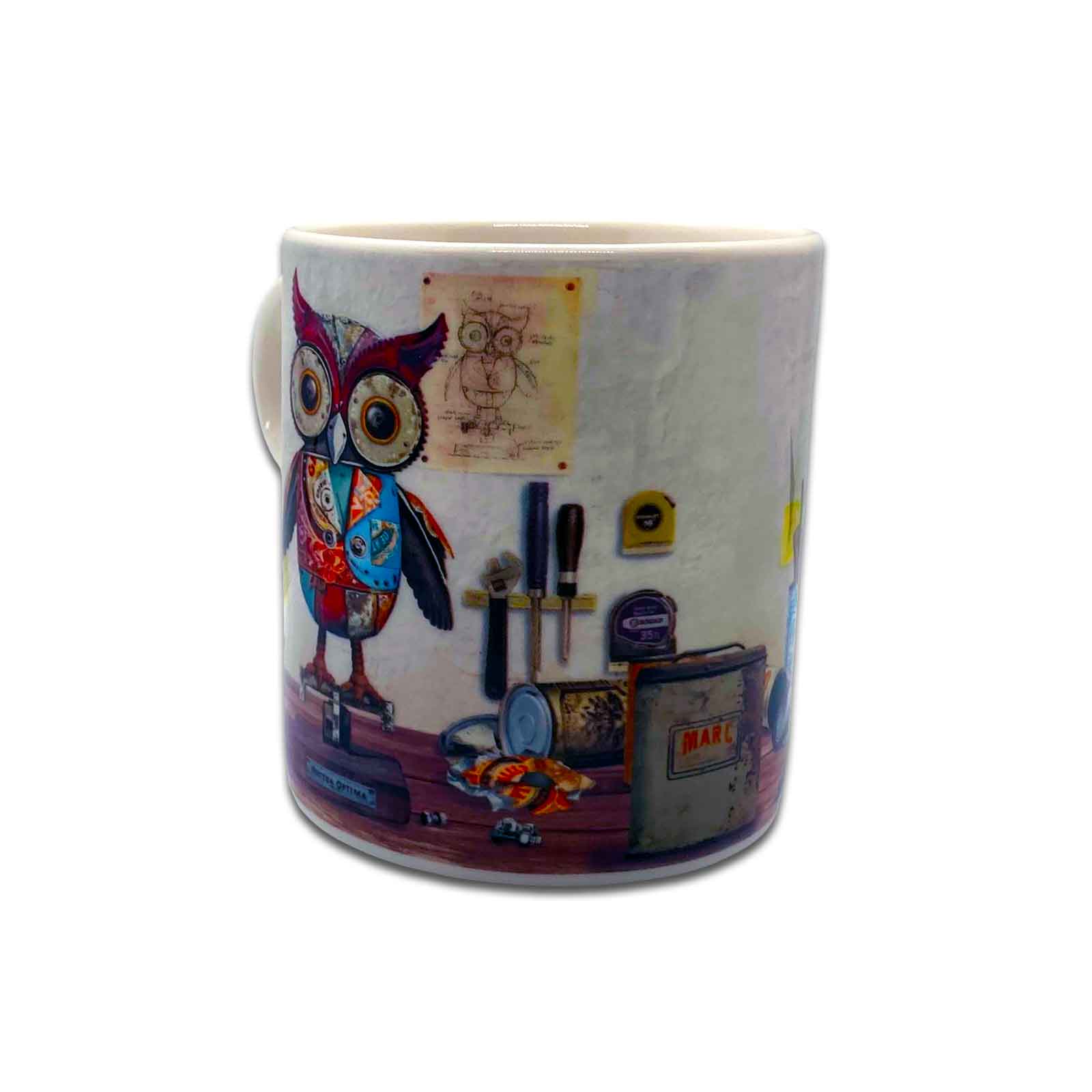 Scrap Owl - Bug Art Scraps Gift Boxed Fine China Coffee Mug