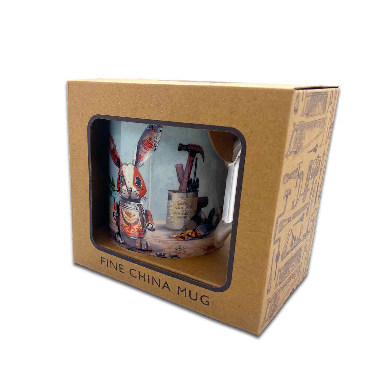 Scrap Rabbit - Bug Art Scraps Gift Boxed Fine China Coffee Mug