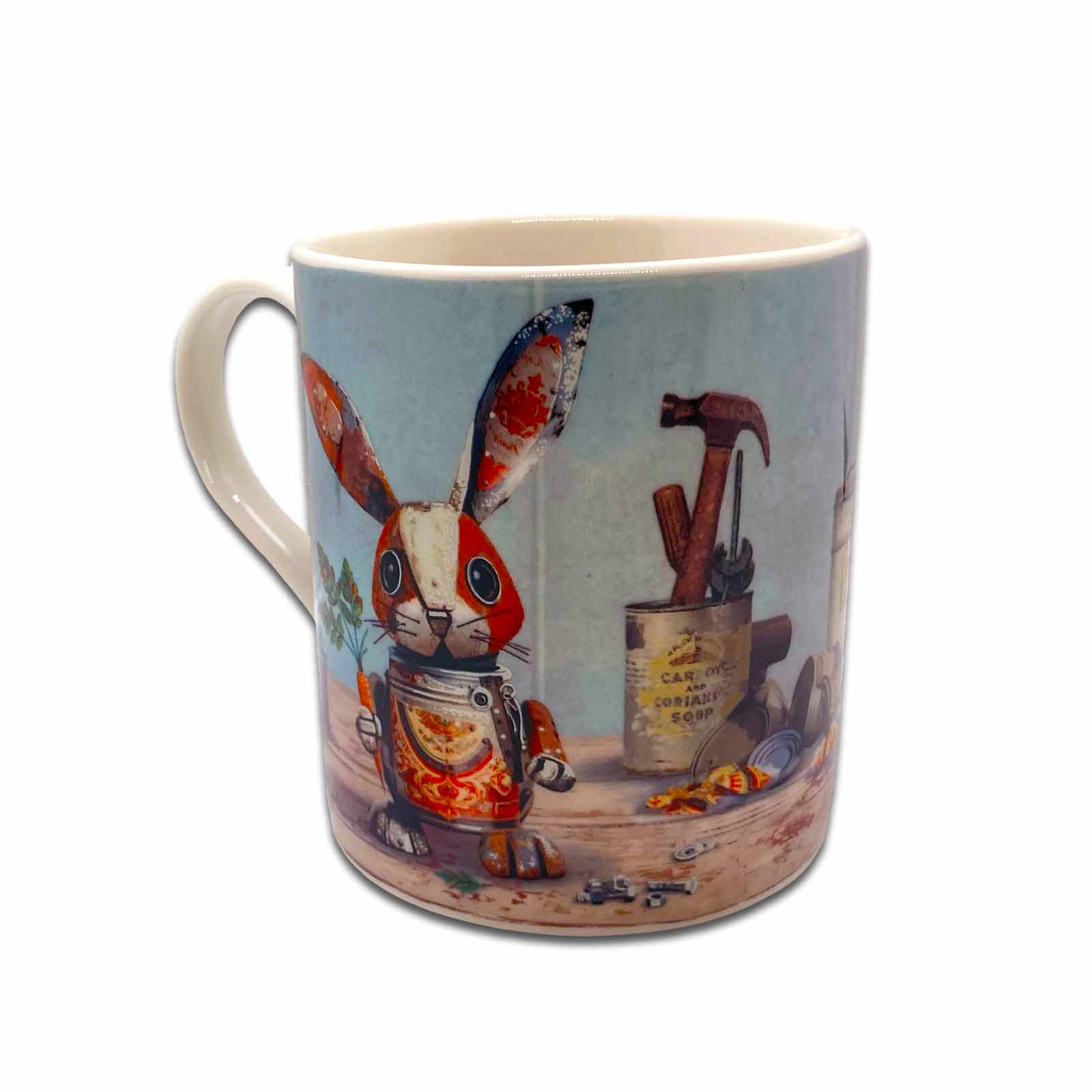 Bug Art Scraps - Scrap Rabbit - Fine China Coffee Mug