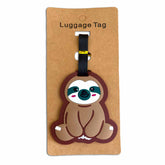 Sitting Sloth Rubber Luggage Bag Tag