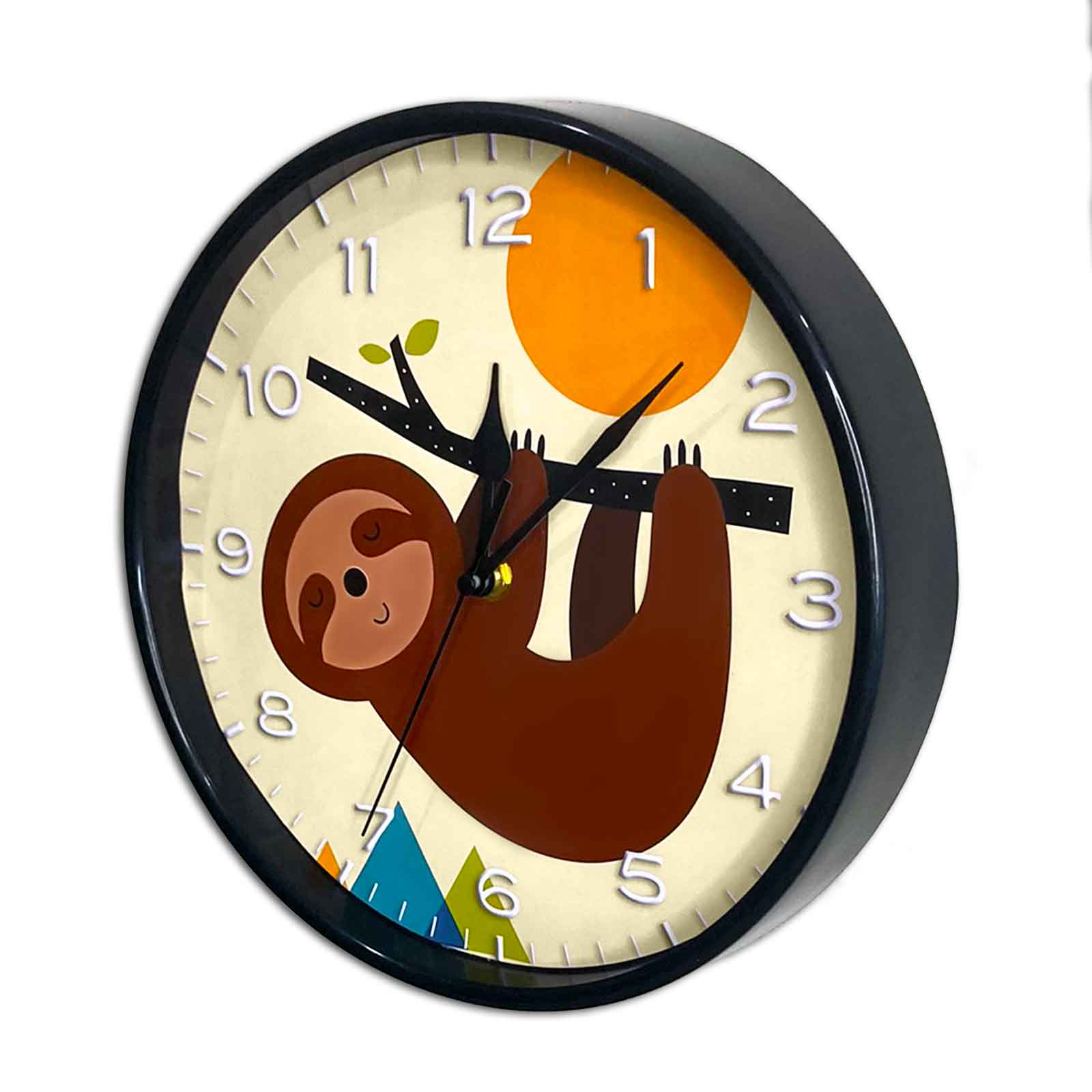 Sloth 25cm Silent Plastic Wall Clock