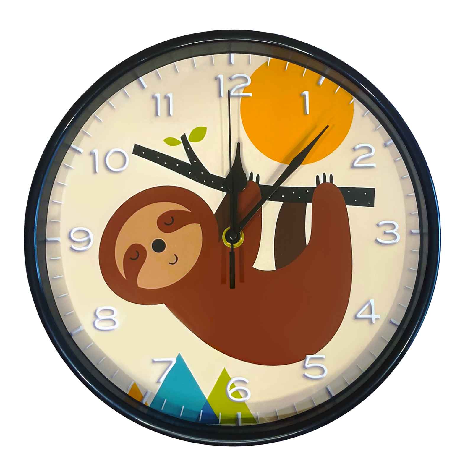 Sloth 25cm Silent Plastic Wall Clock