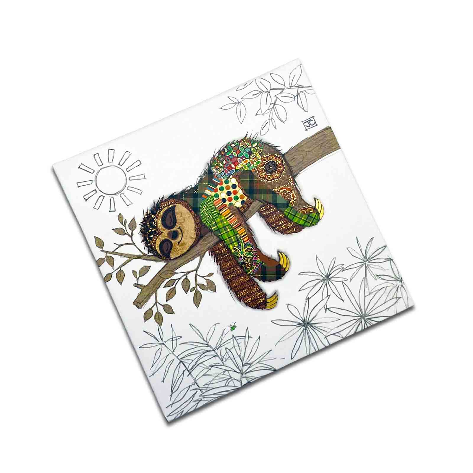 Simon Sloth Bug Art Kook Hardcover Memo Pad with Pen