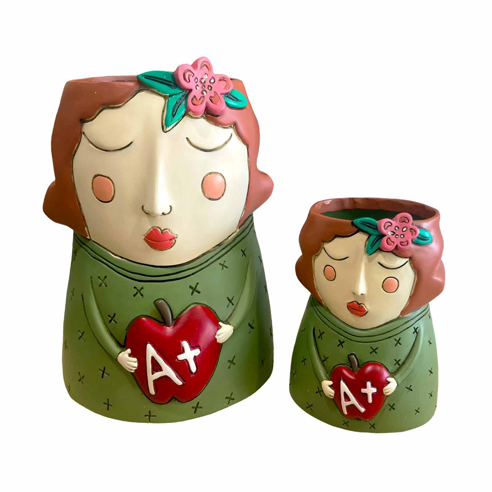 Allen Designs Resin Planters - Teacher Planter and Baby Teacher Planter