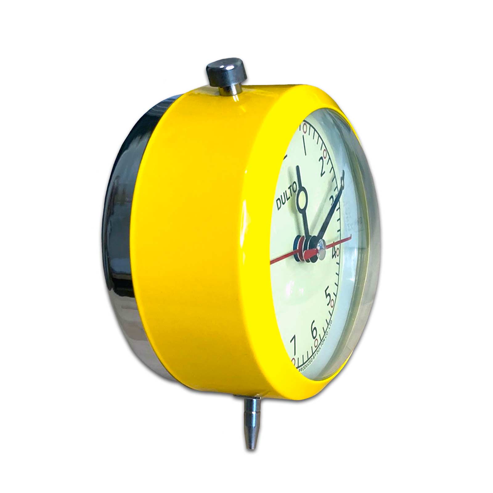 Dulton Retro Metal Alarm Clock - Yellow