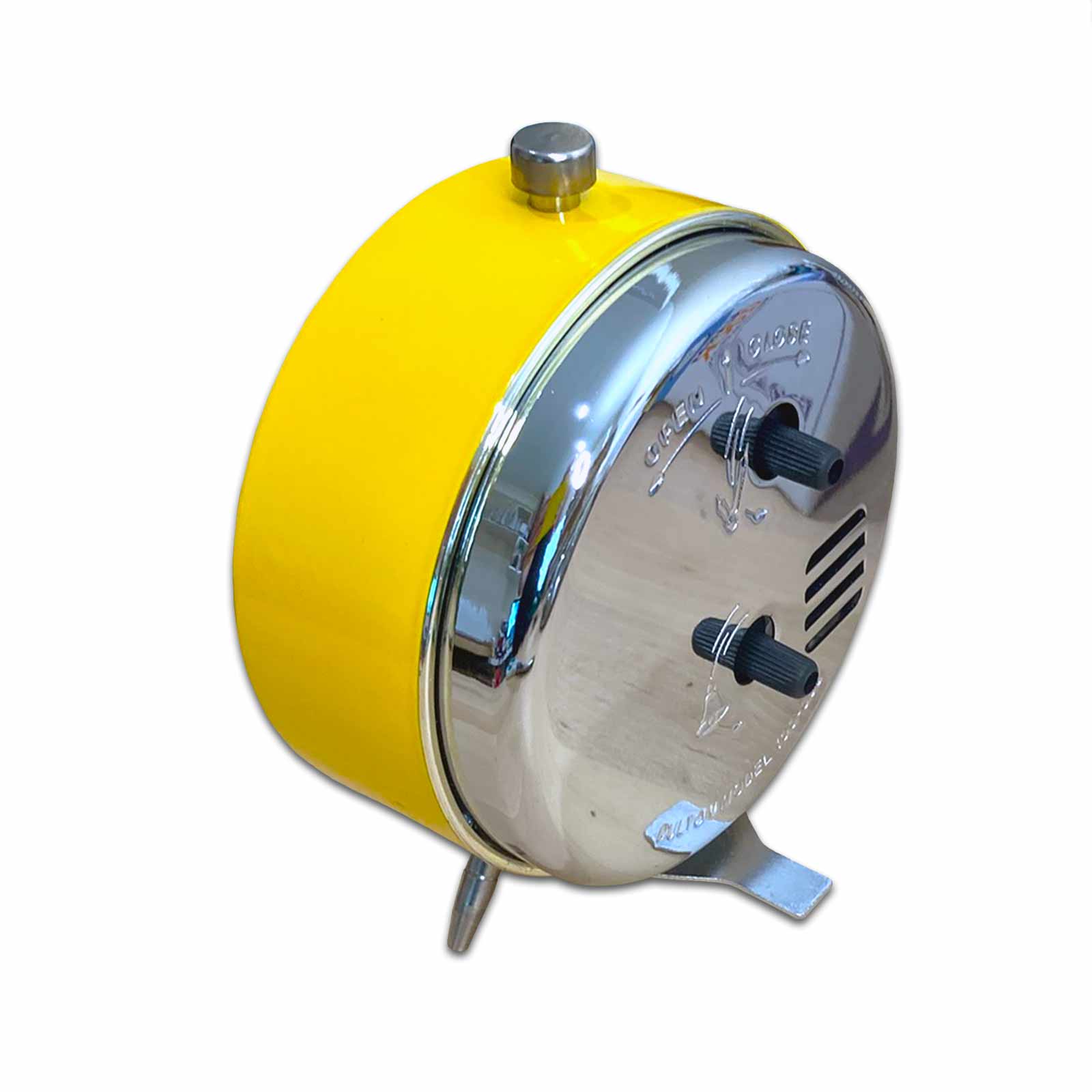 Dulton Retro Metal Alarm Clock - Yellow