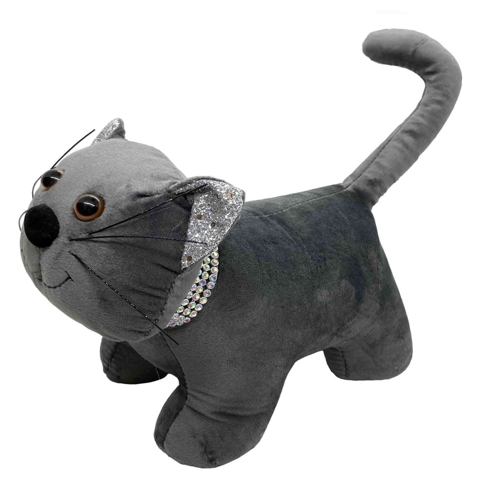 Cat with Bling Door Stop - Hello Homewares - Fabric Door Stopper
