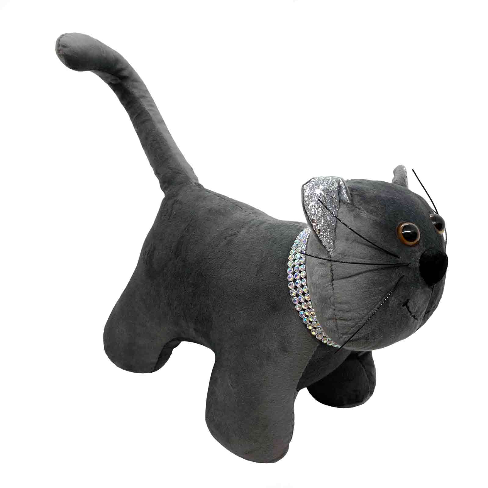 Cat with Bling Door Stop - Hello Homewares - Fabric Door Stopper