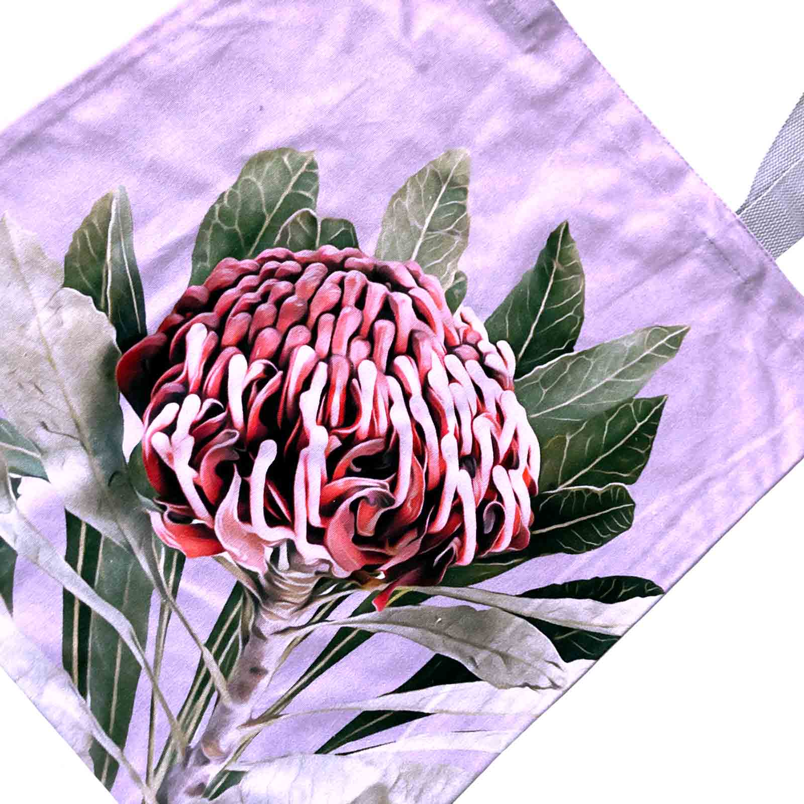 Waratah 100% Cotton Tote Bag by Australian Artist Chris Riley