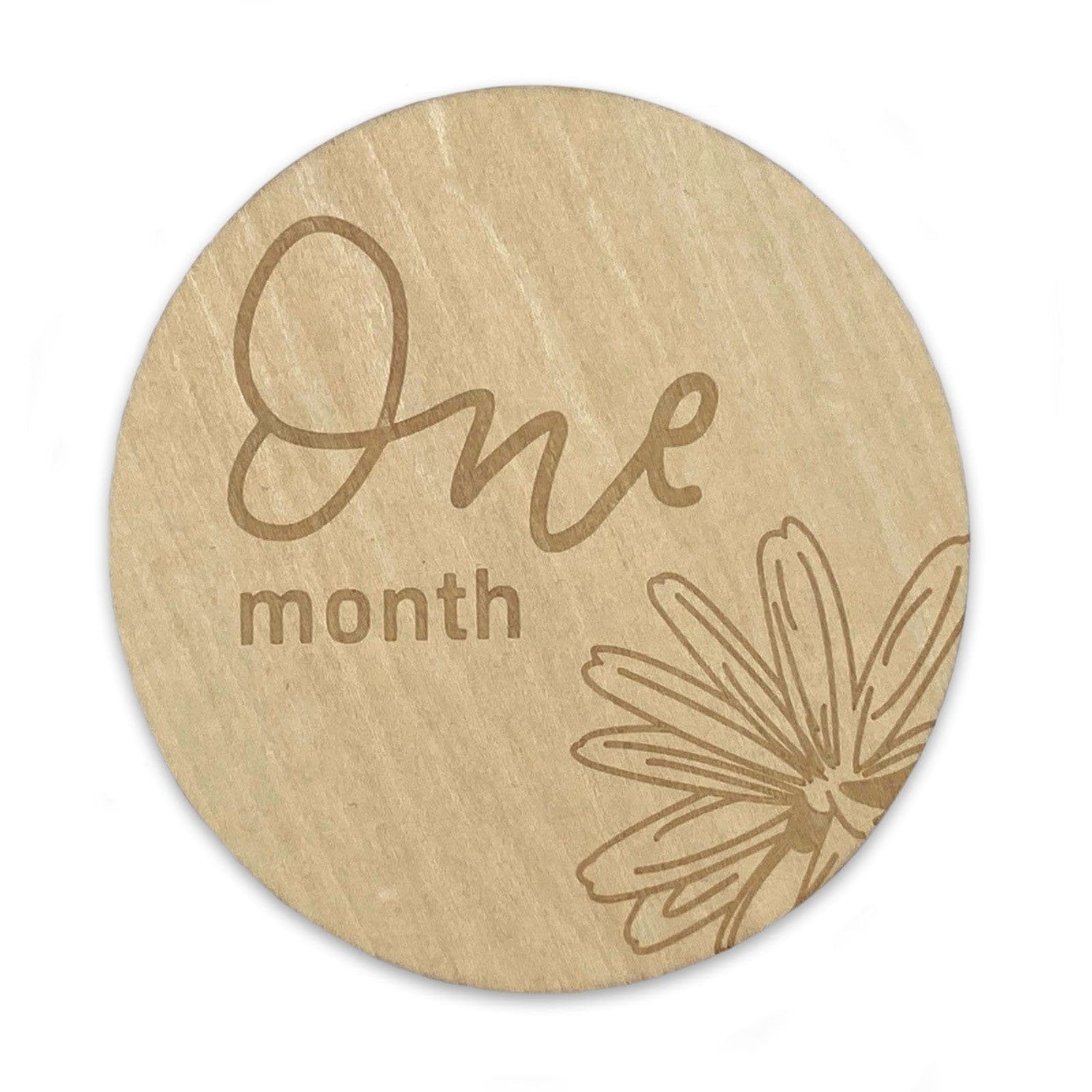 Floral Wooden Baby Milestone Cards