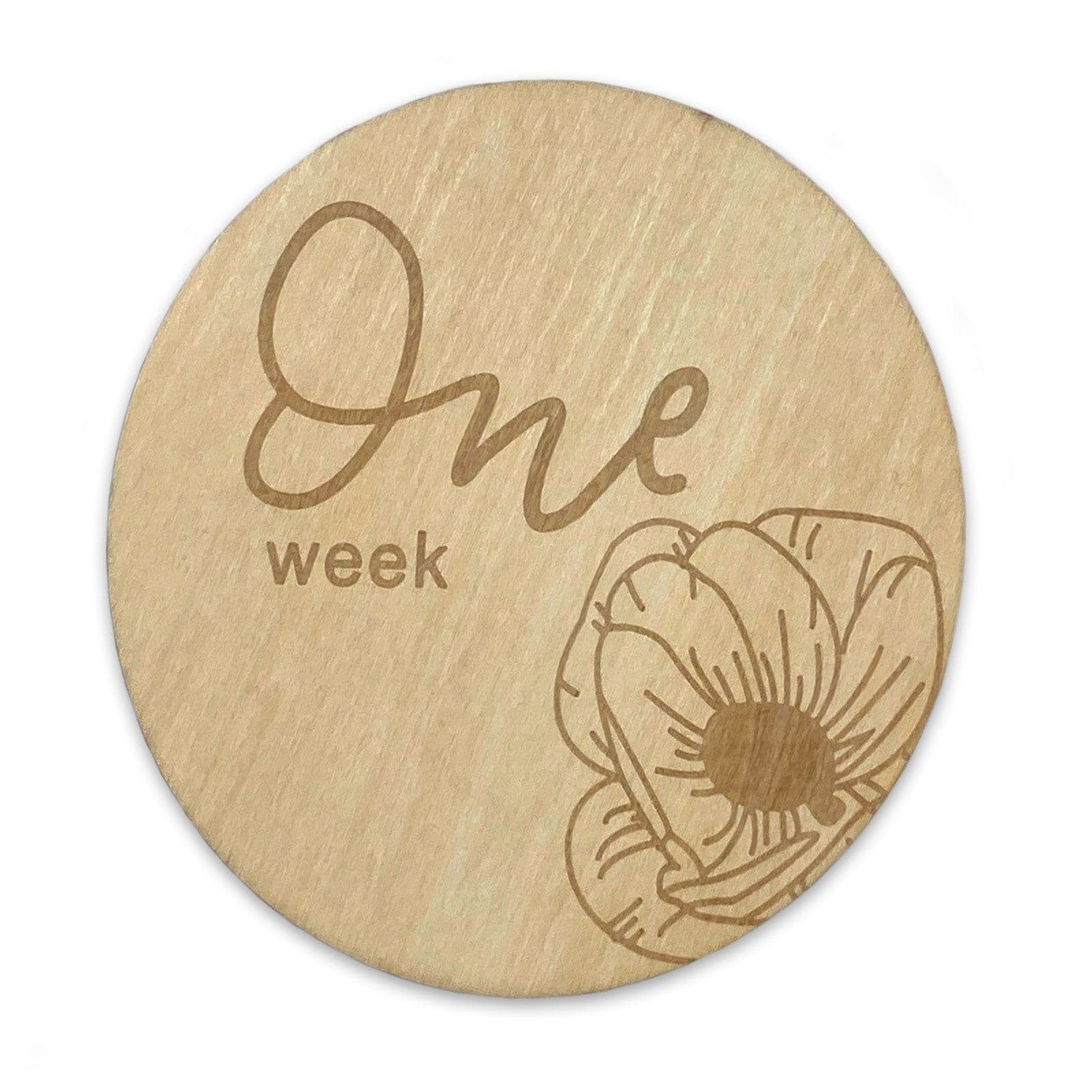 Floral Wooden Baby Milestone Cards