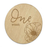 Floral Wooden Baby Milestone Cards