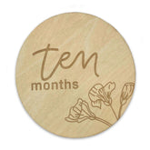 Floral Wooden Baby Milestone Cards