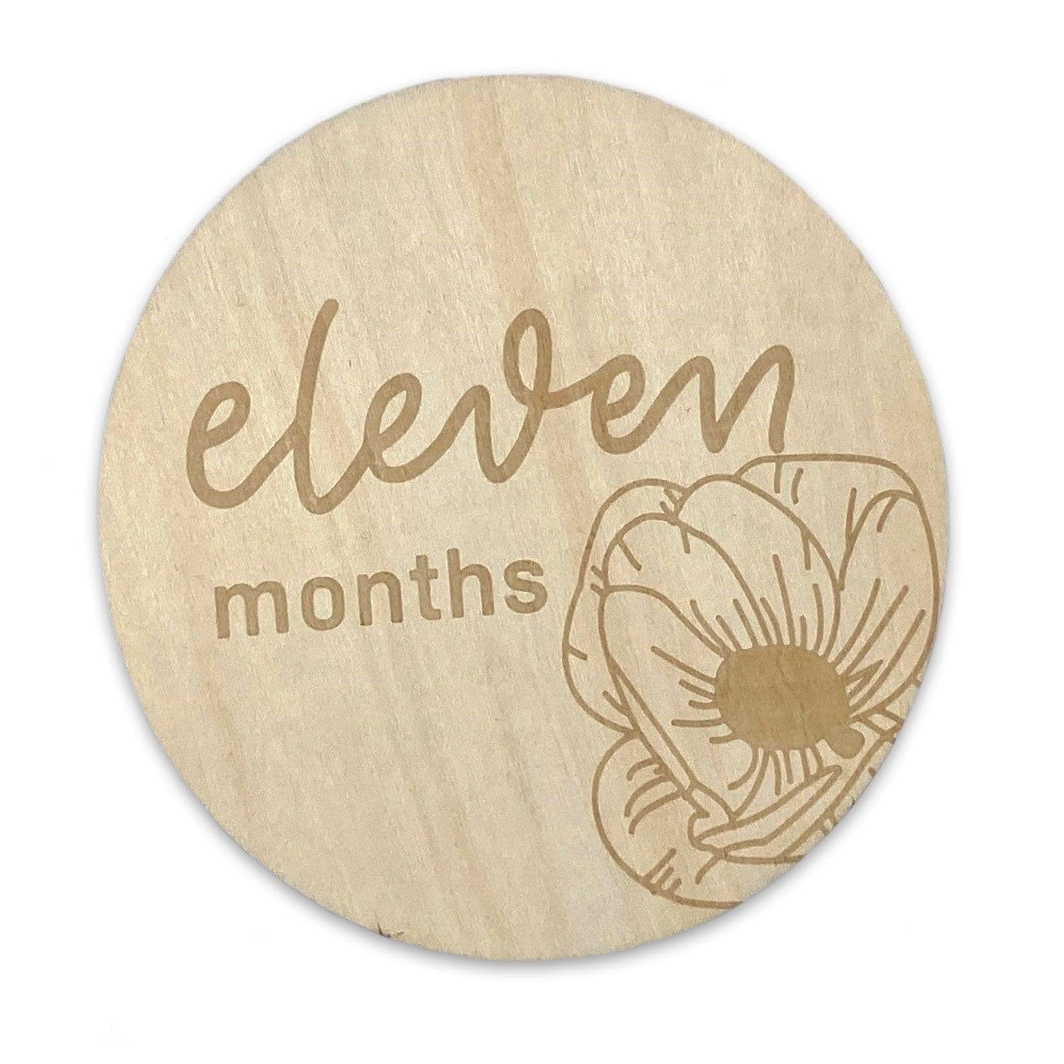 Floral Wooden Baby Milestone Cards