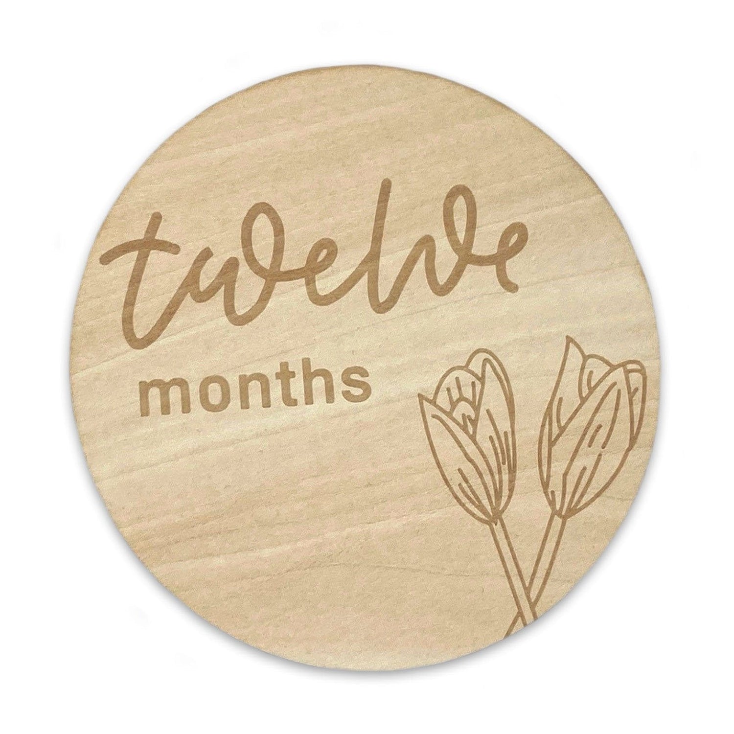 Floral Wooden Baby Milestone Cards