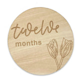Floral Wooden Baby Milestone Cards