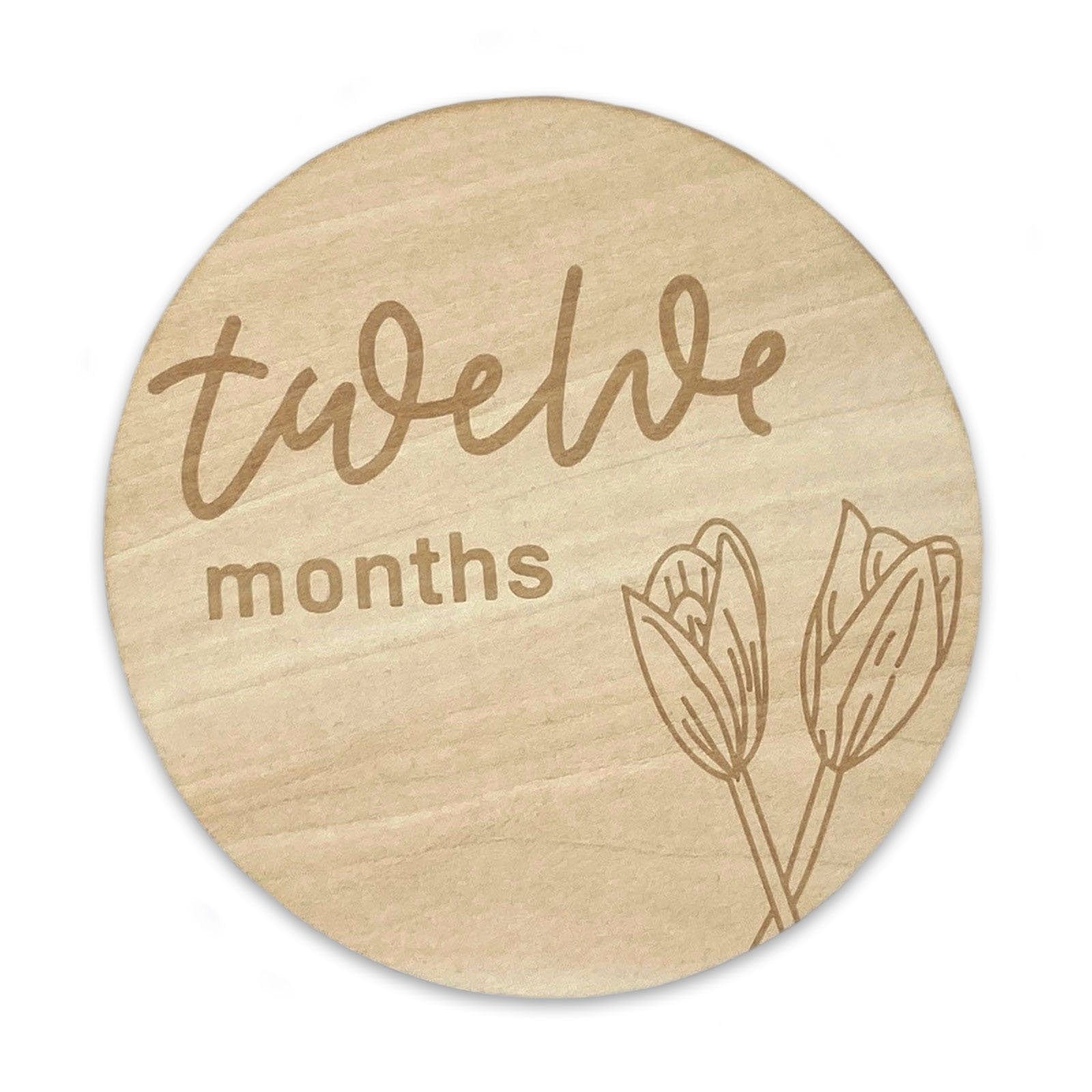 Floral Wooden Baby Milestone Cards