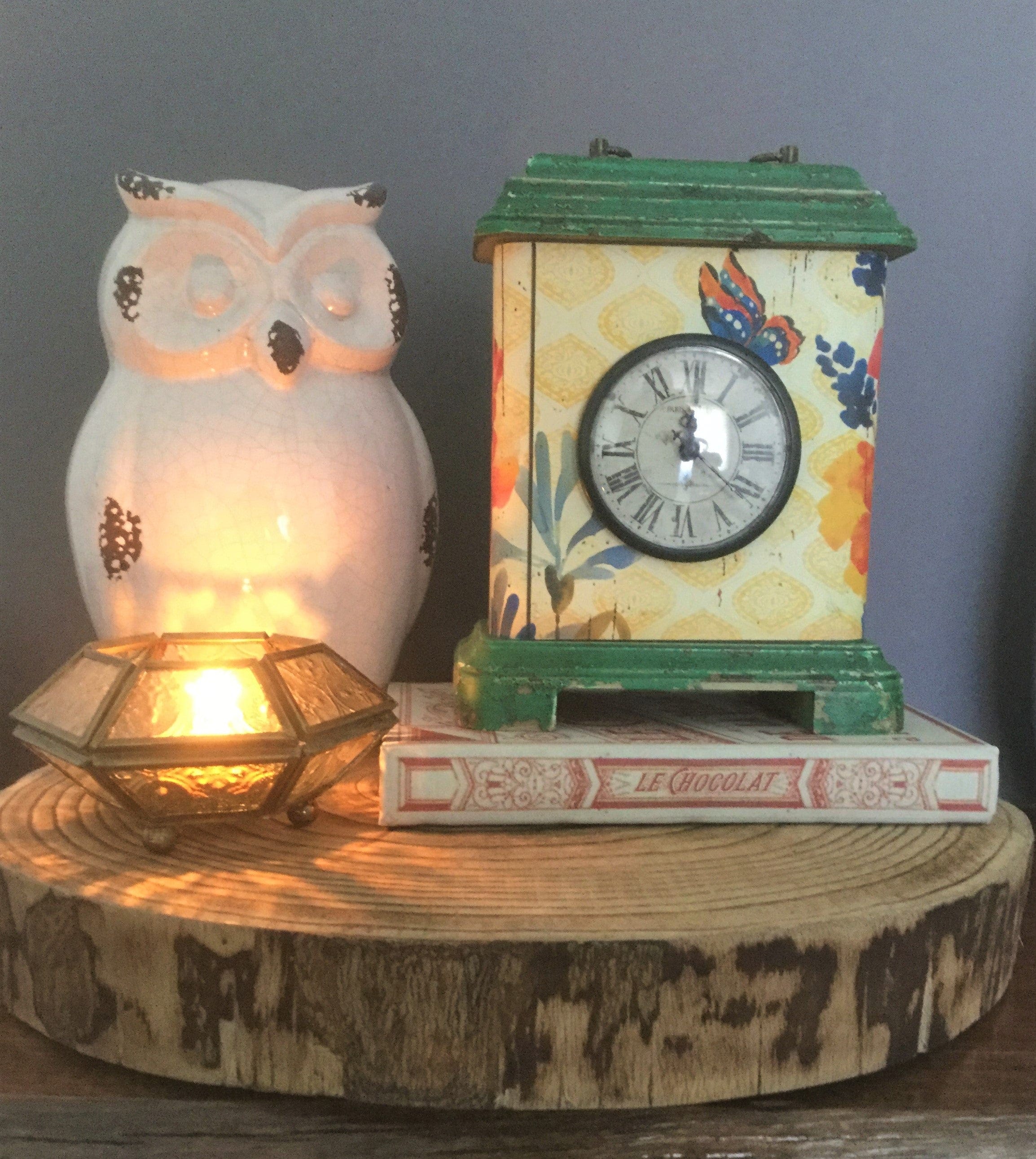 Apple Green Mantel Clock.