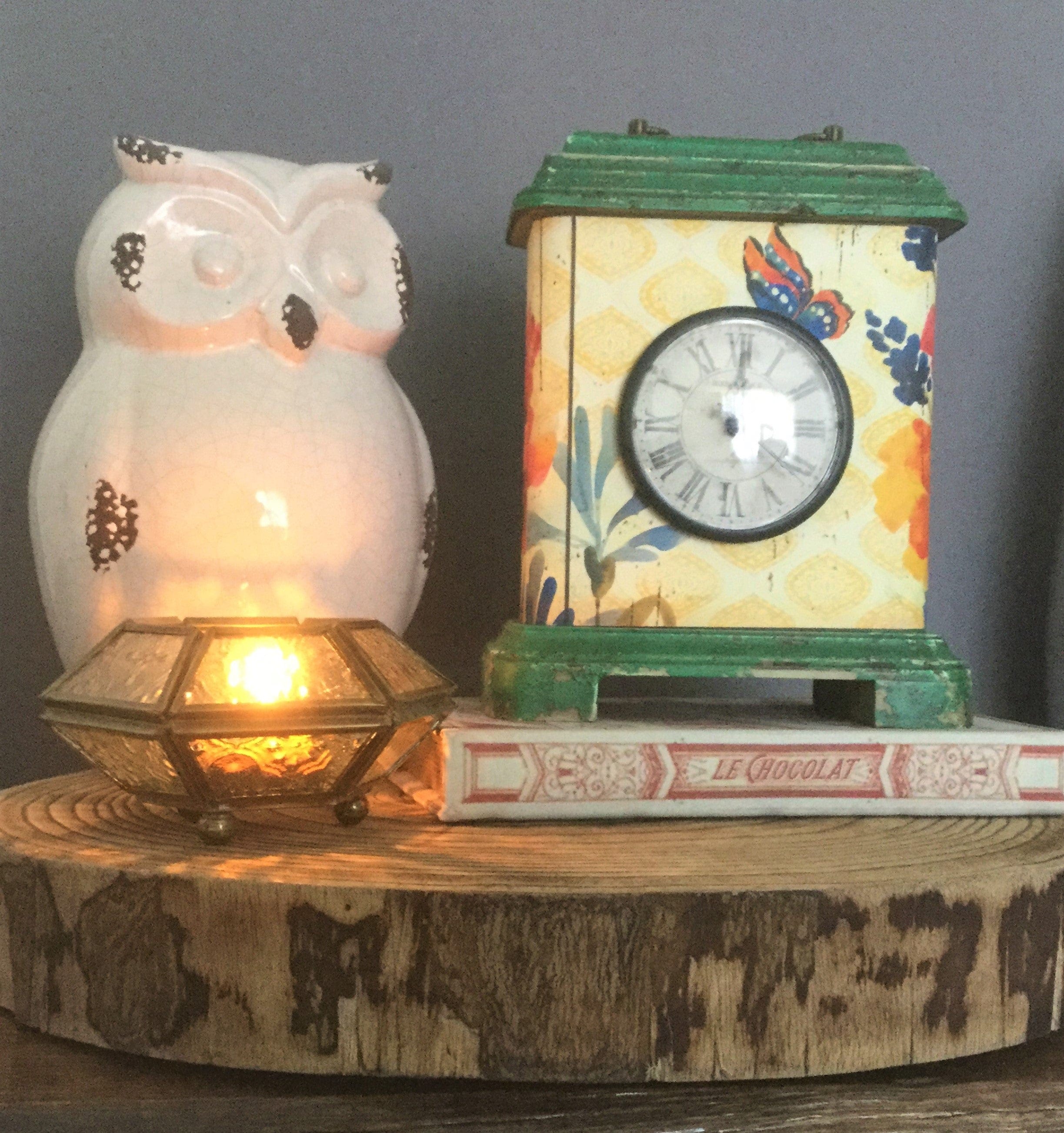 Apple Green Mantel Clock.