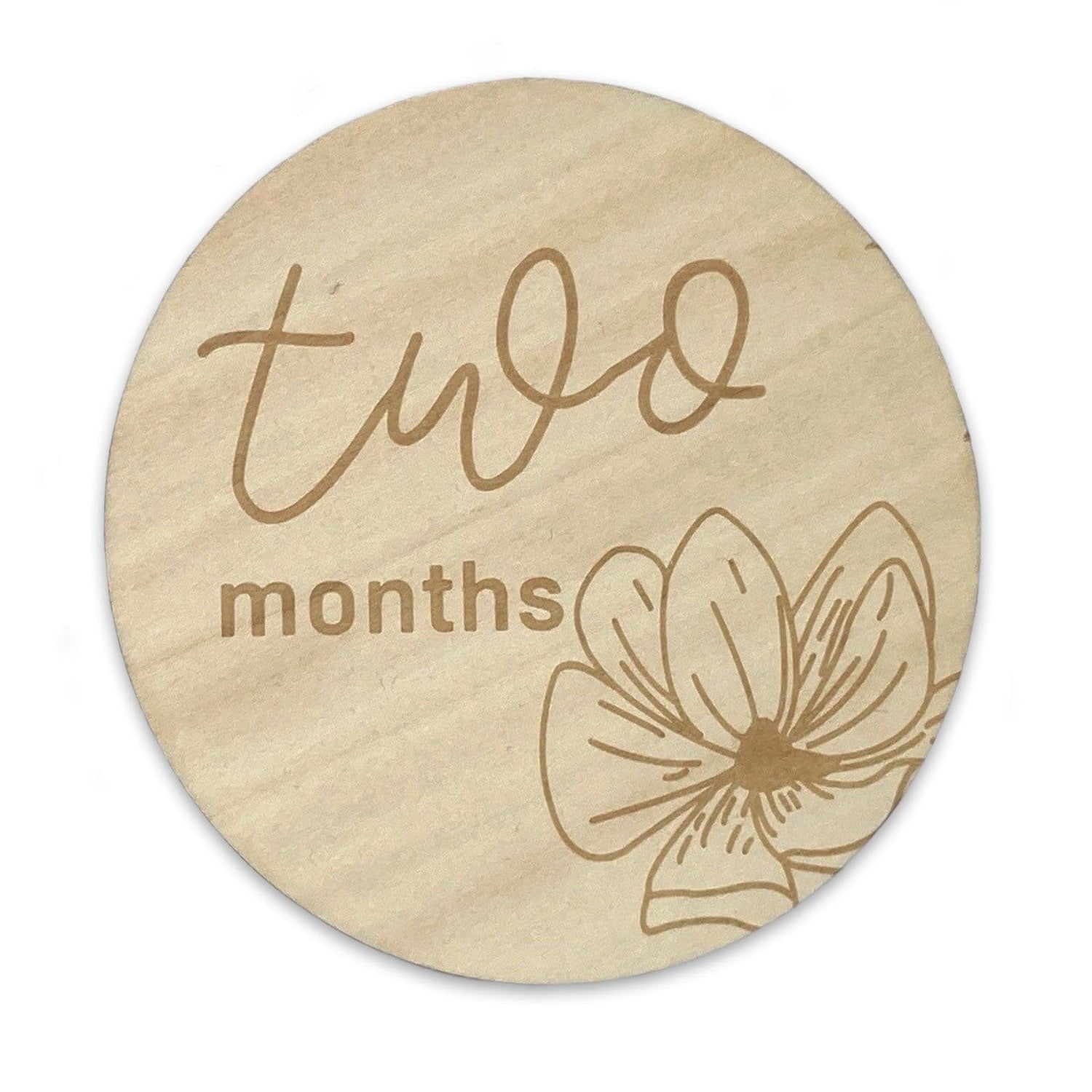 Floral Wooden Baby Milestone Cards
