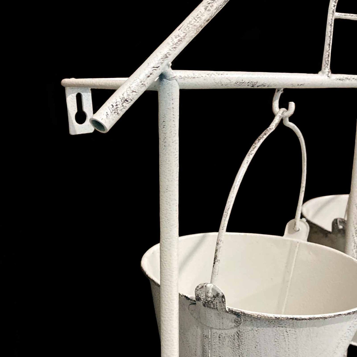 2 Tier Hanging Bucket Metal Wall Planter