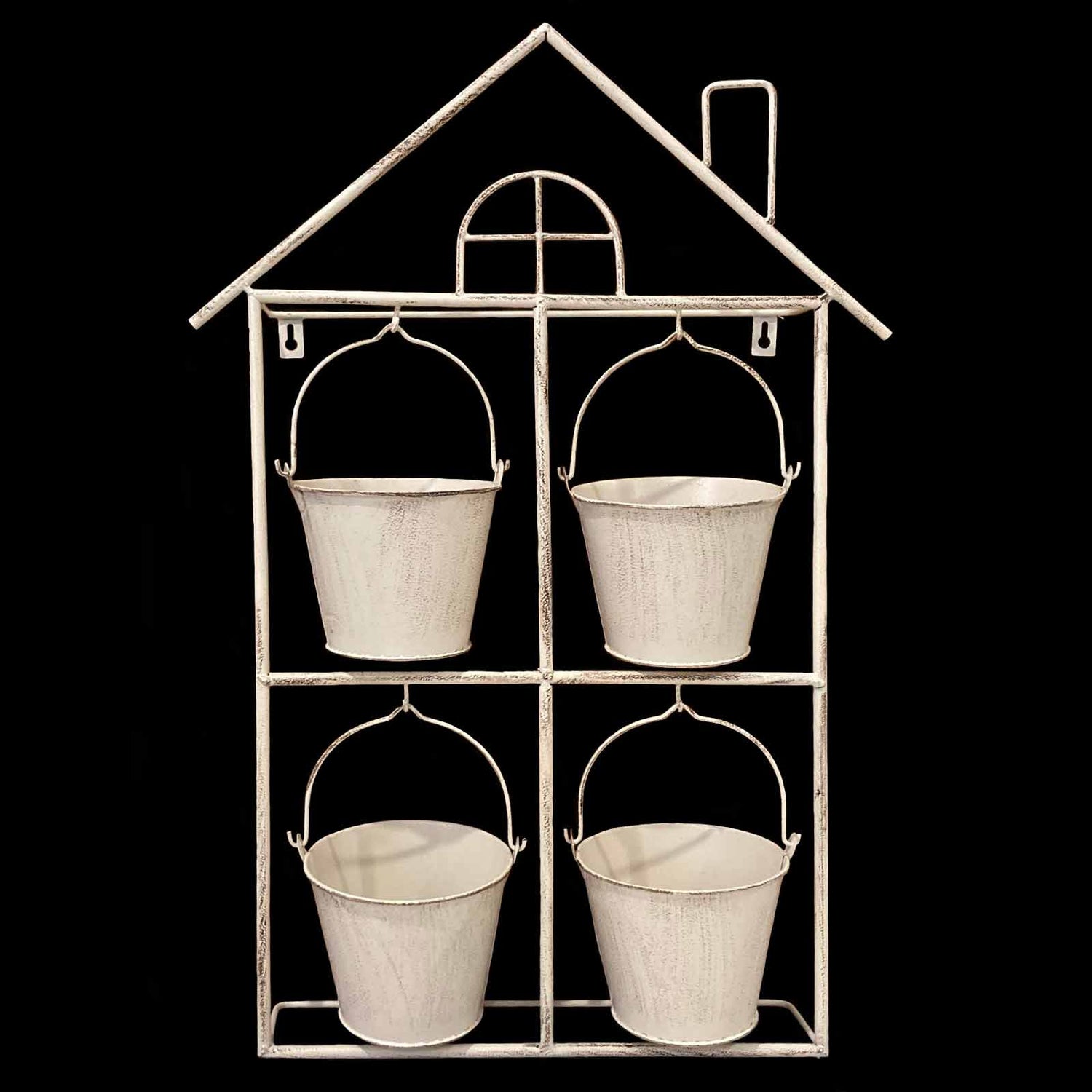 2 Tier Hanging Bucket Metal Wall Planter