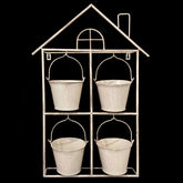 2 Tier Hanging Bucket Metal Wall Planter