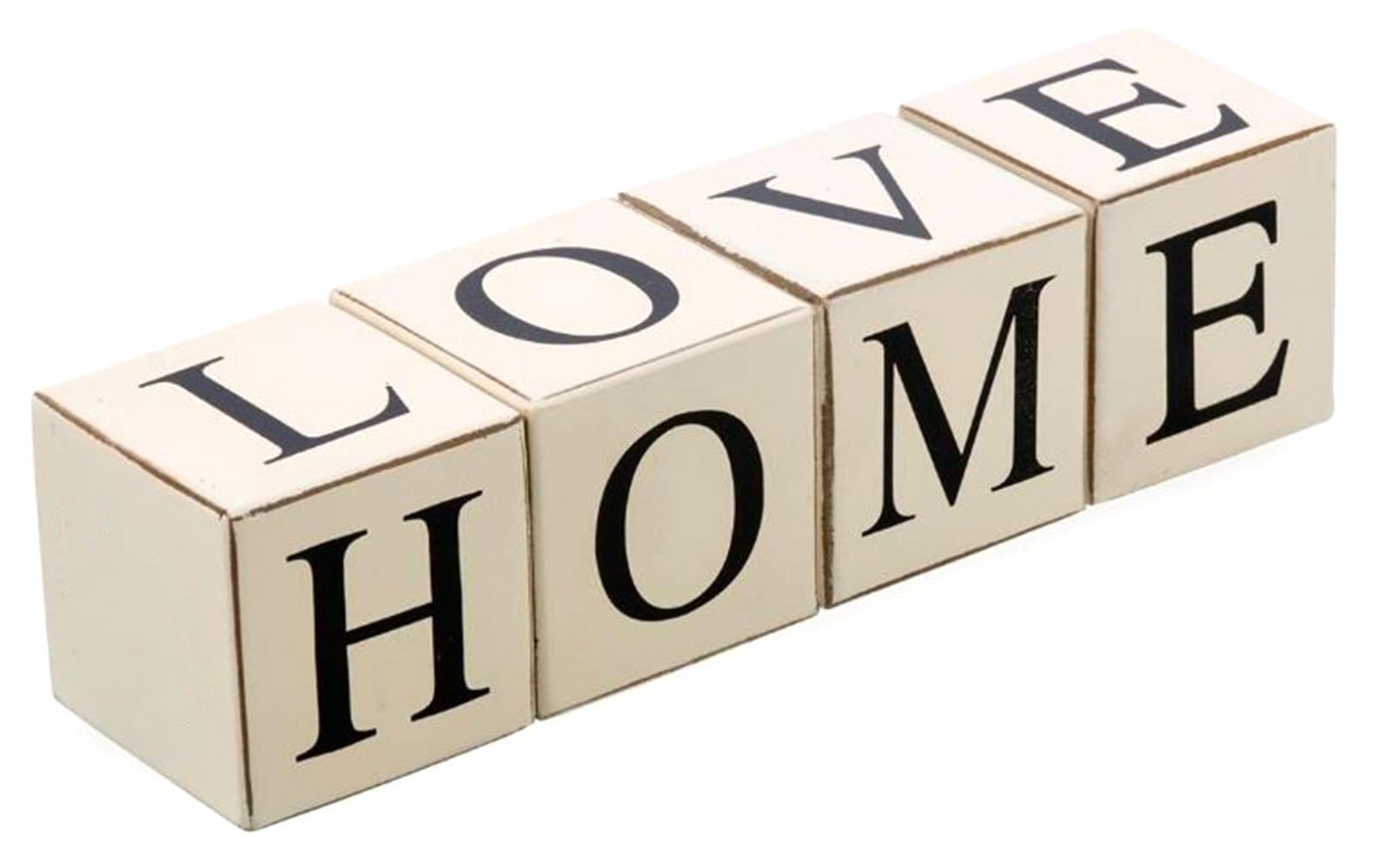 LOVE HOME Wooden Letter Blocks - White.