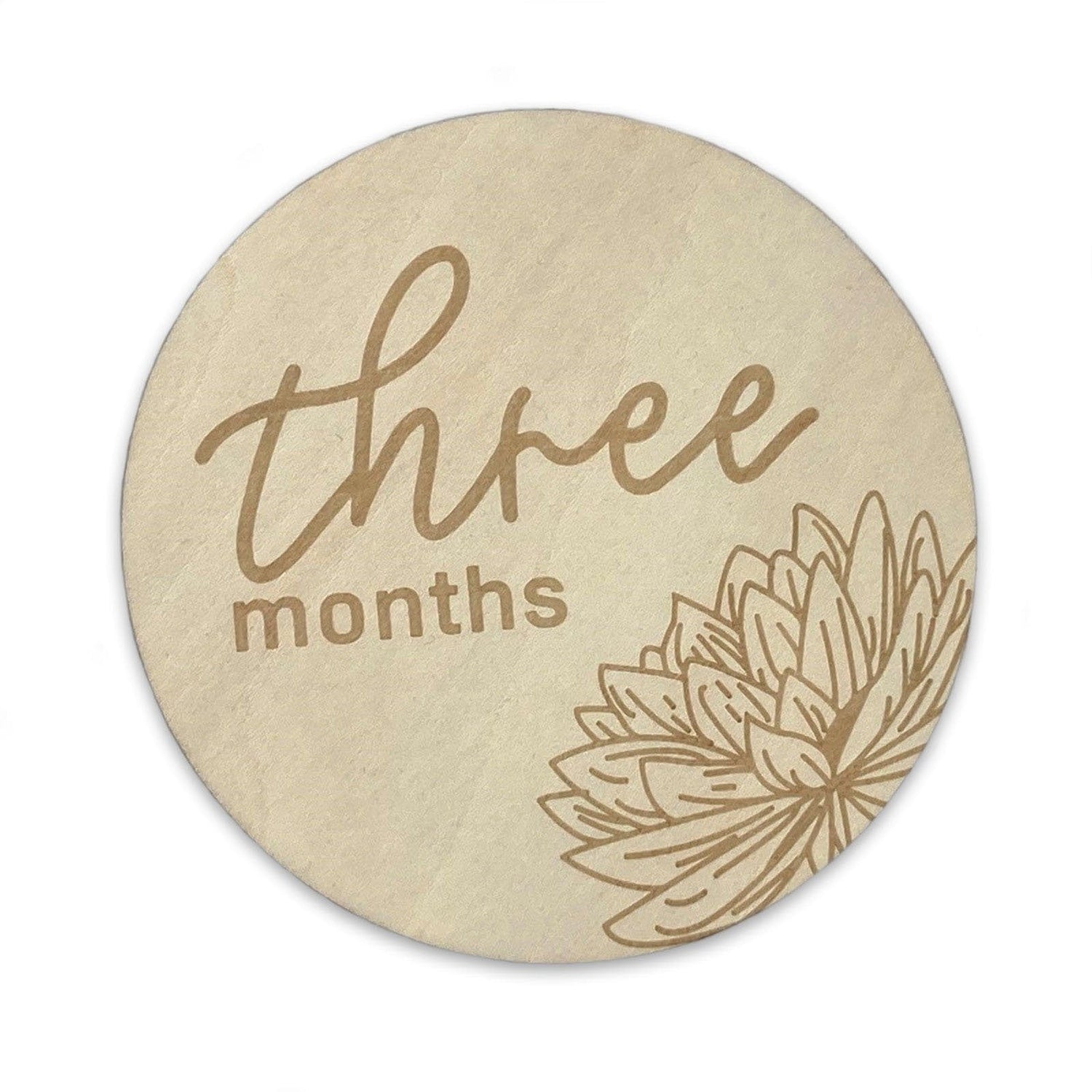 Floral Wooden Baby Milestone Cards